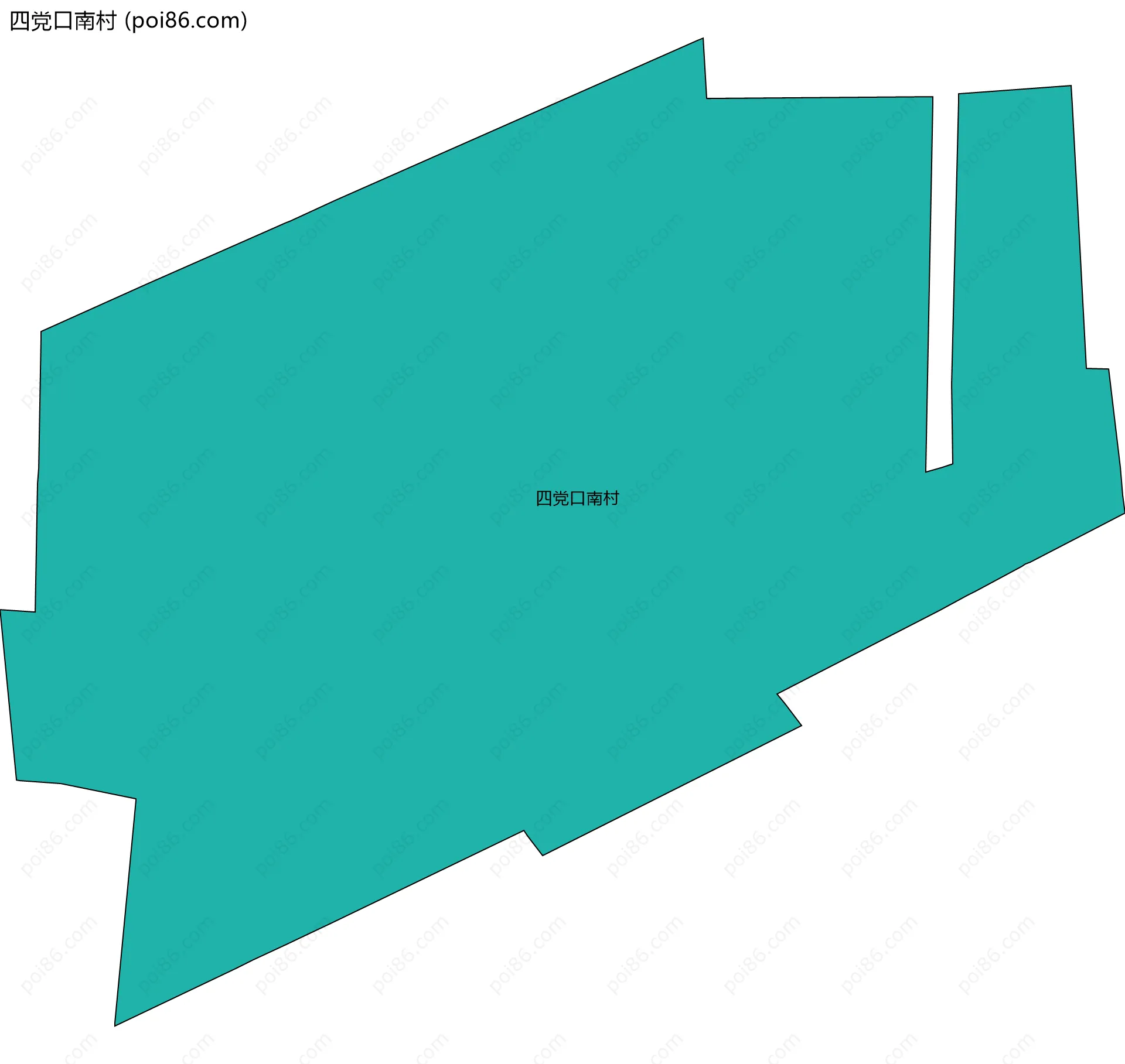 四党口南村边界地图