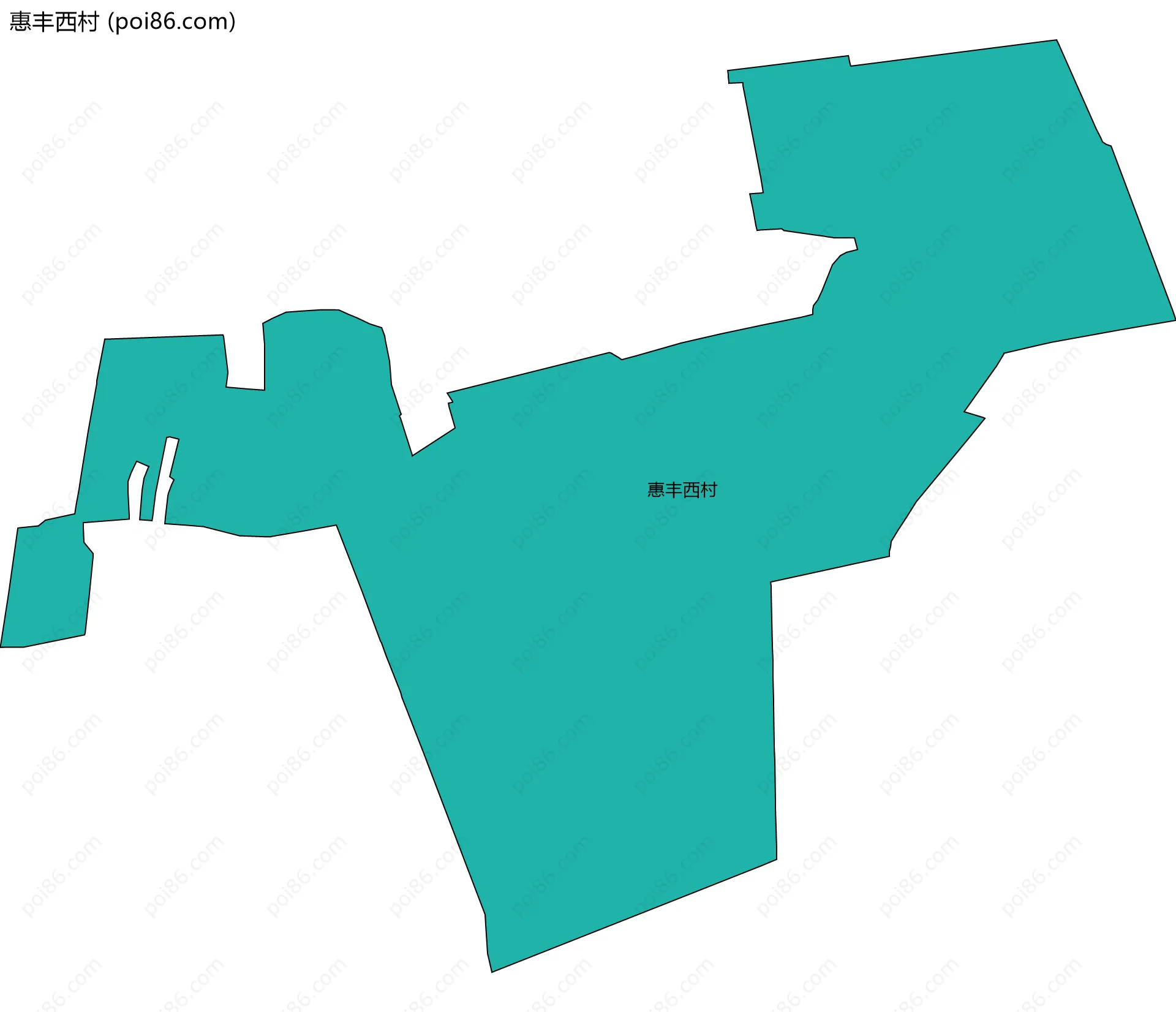 惠丰西村边界地图