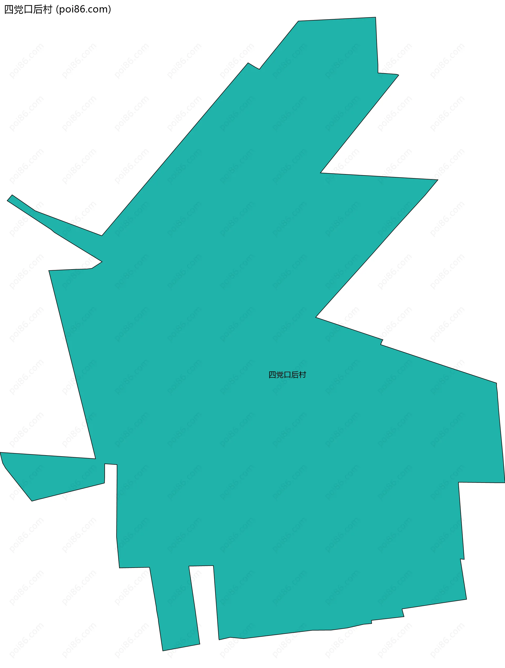 四党口后村边界地图