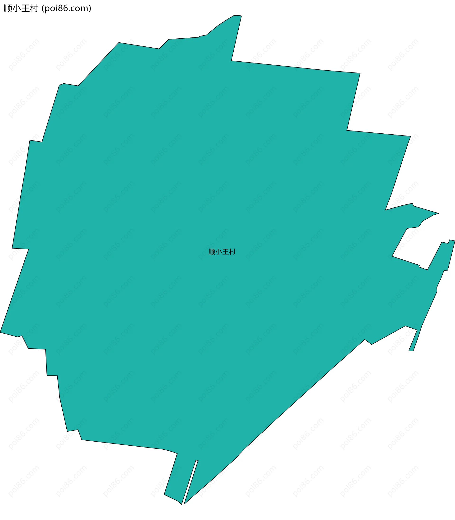 顺小王村边界地图
