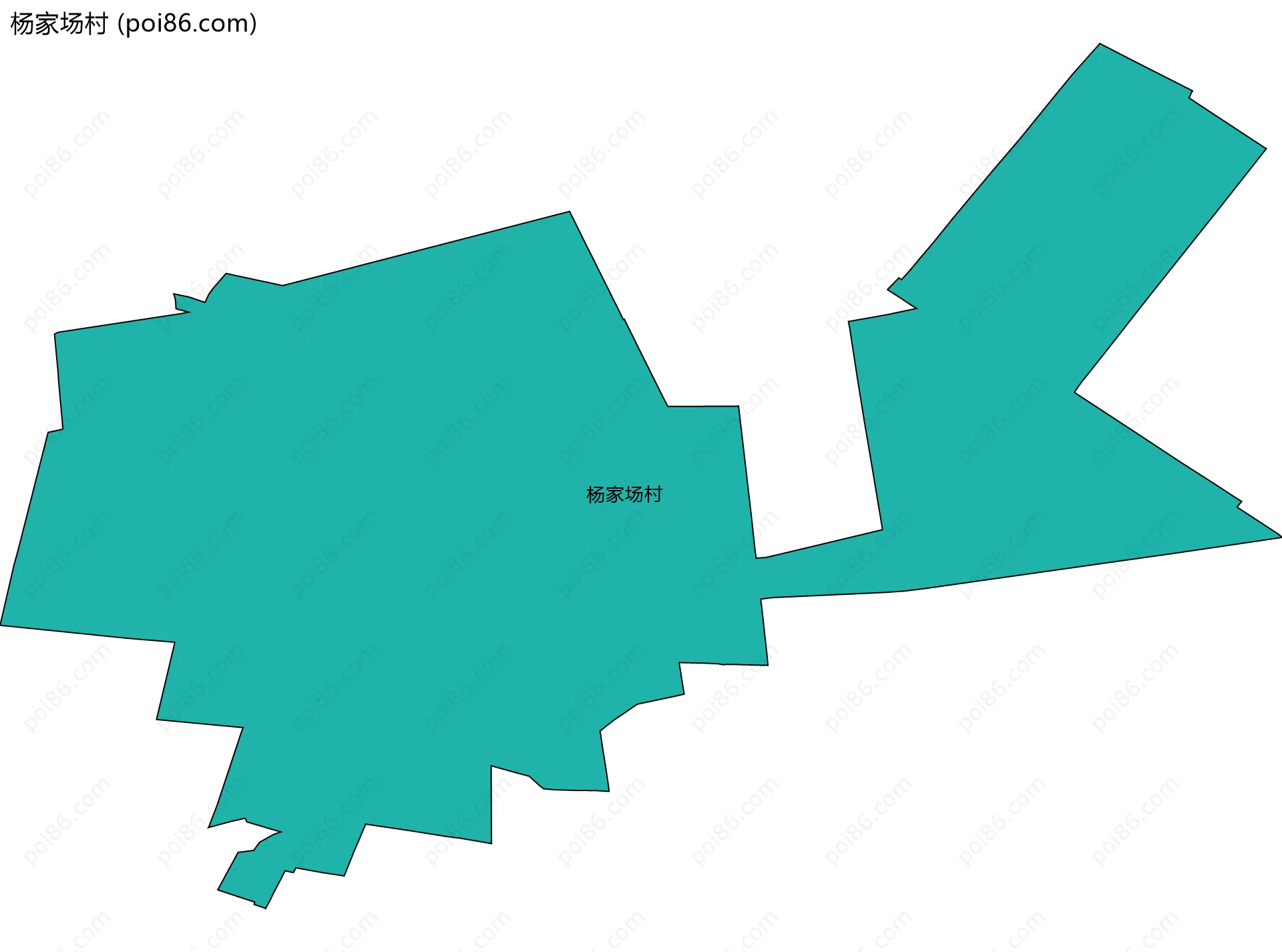 杨家场村边界地图