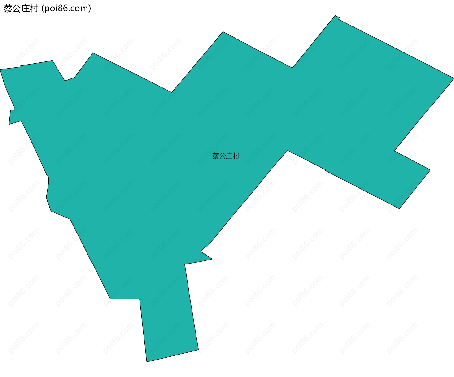 蔡公庄村边界地图