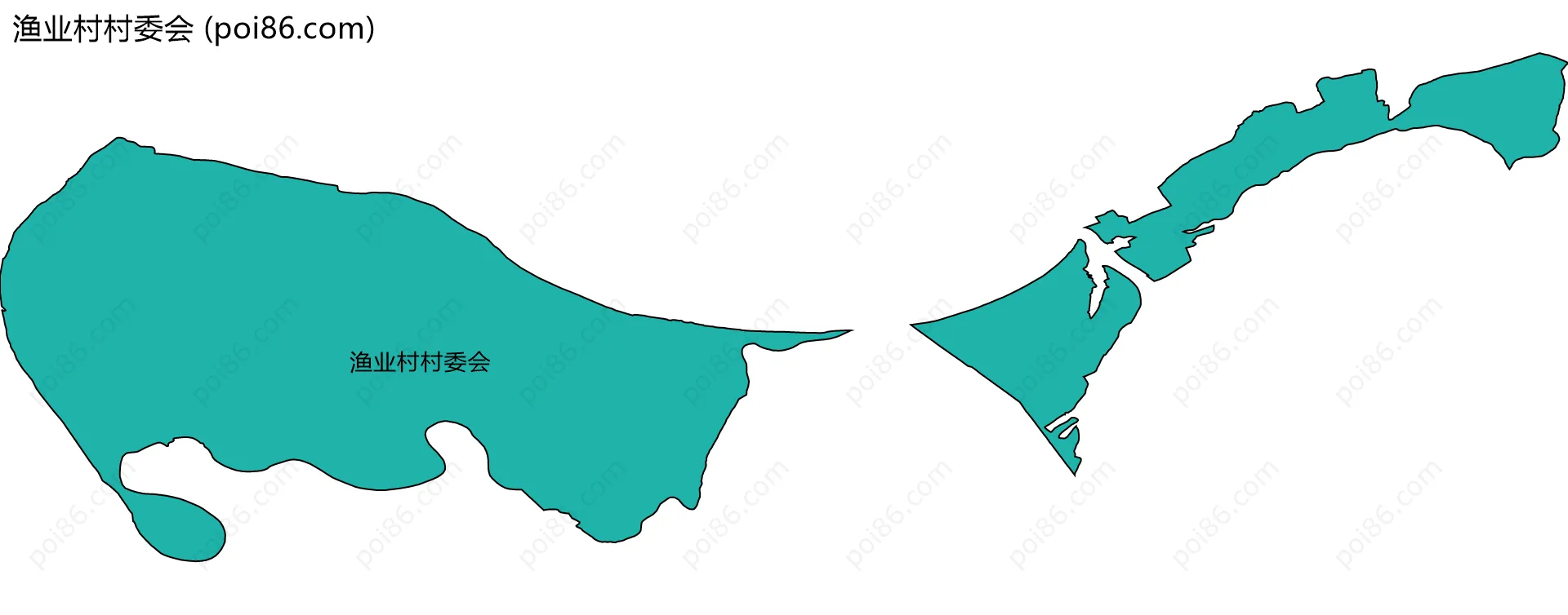 渔业村村委会边界地图