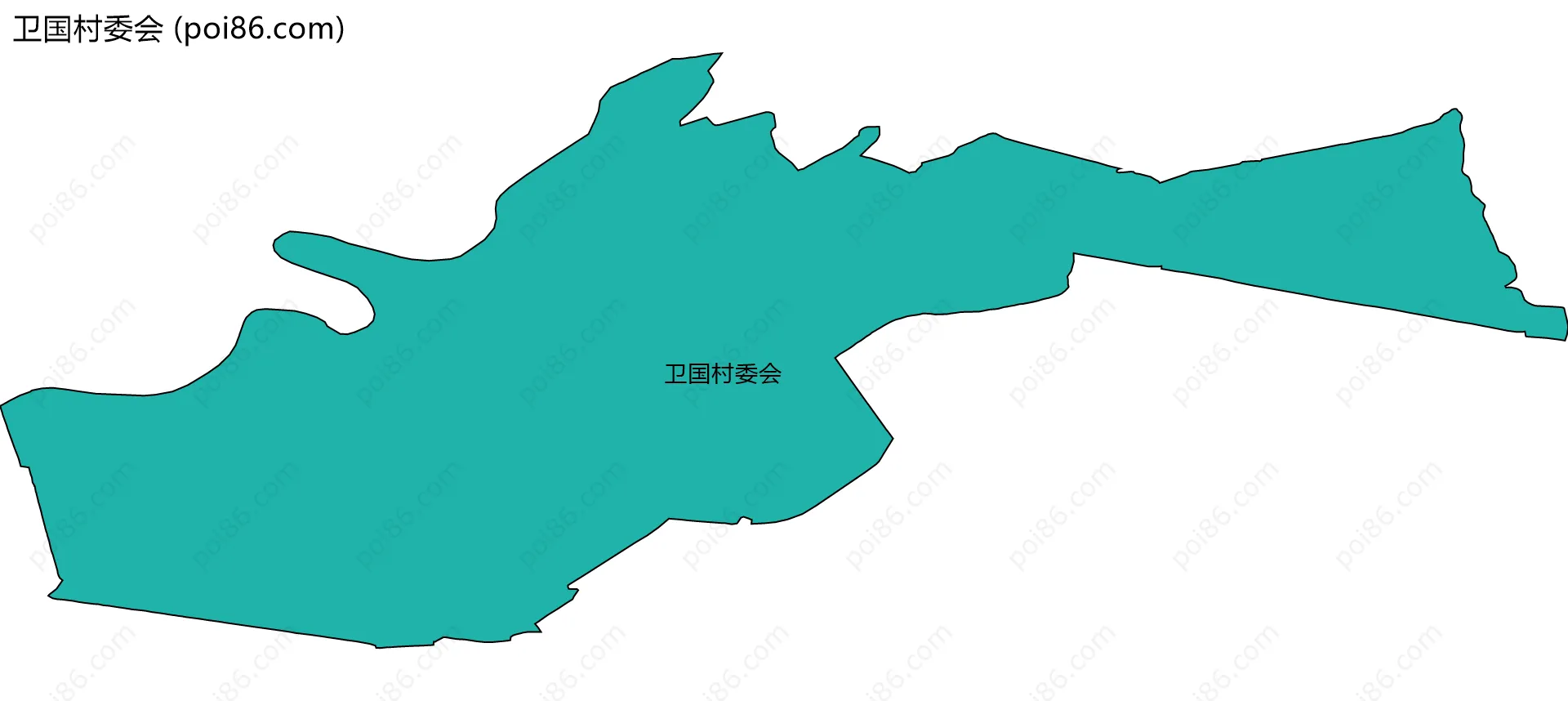 卫国村委会边界地图