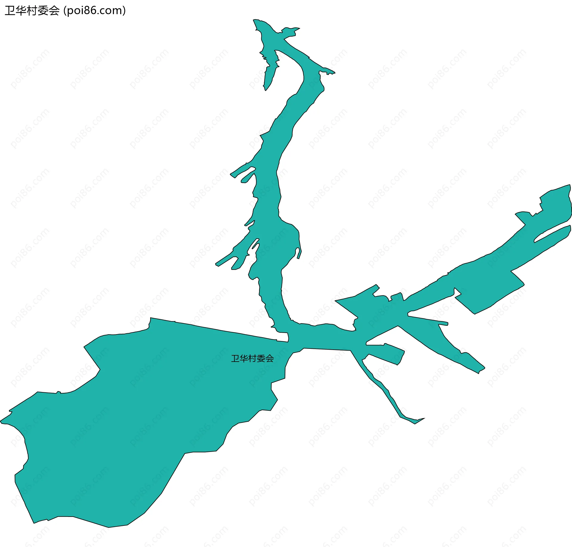 卫华村委会边界地图