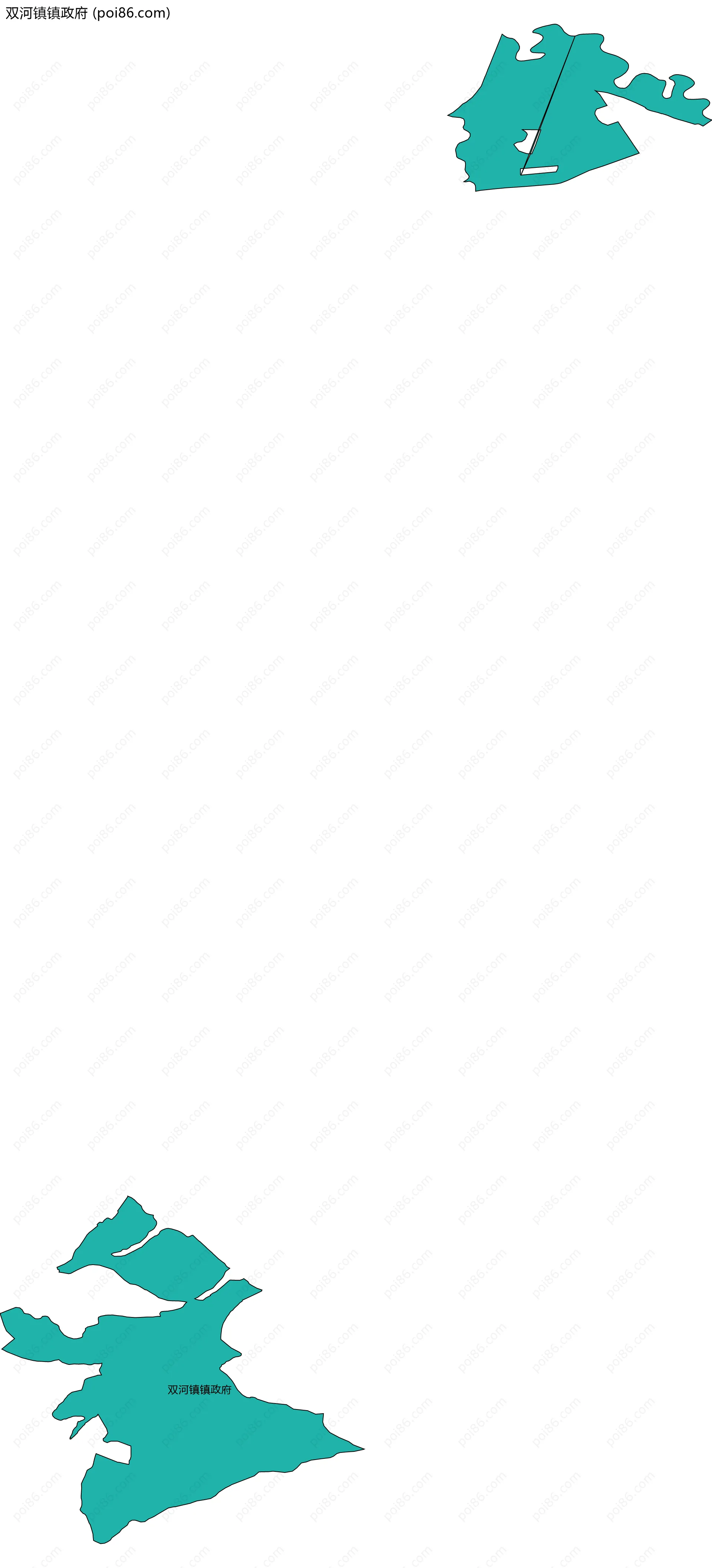 双河镇镇政府边界地图