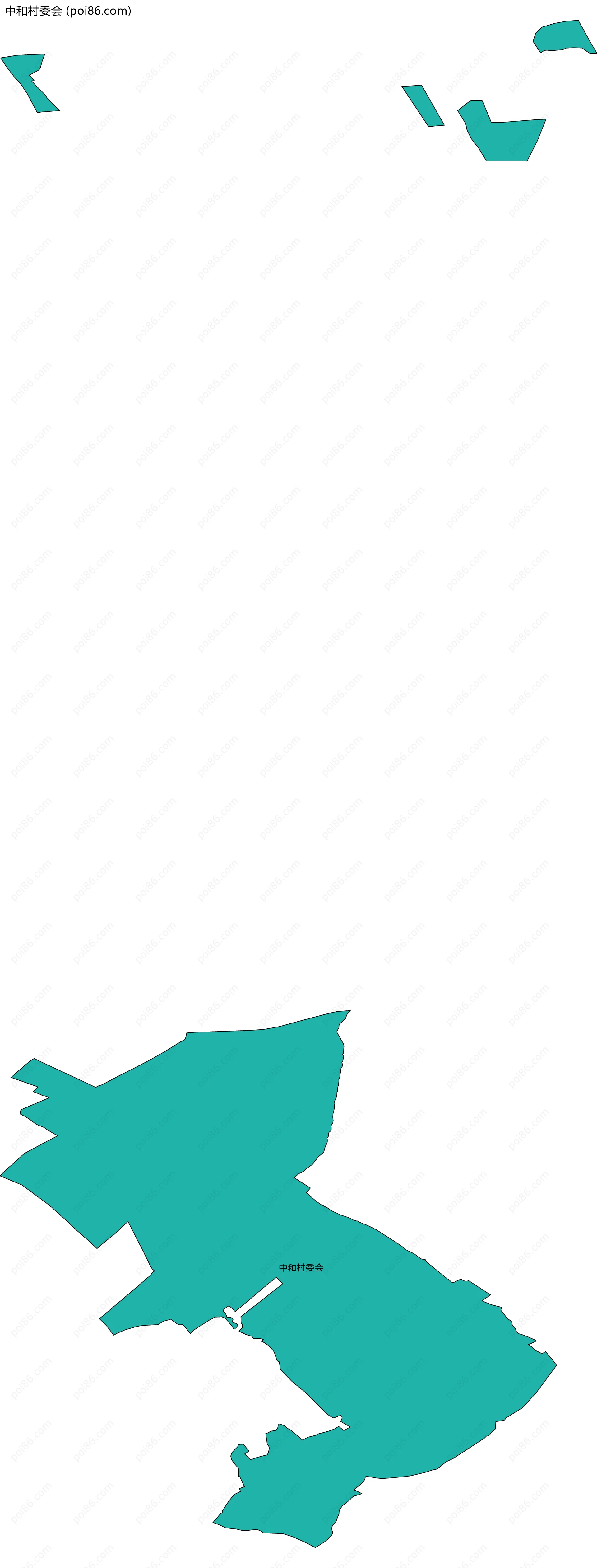 中和村委会边界地图