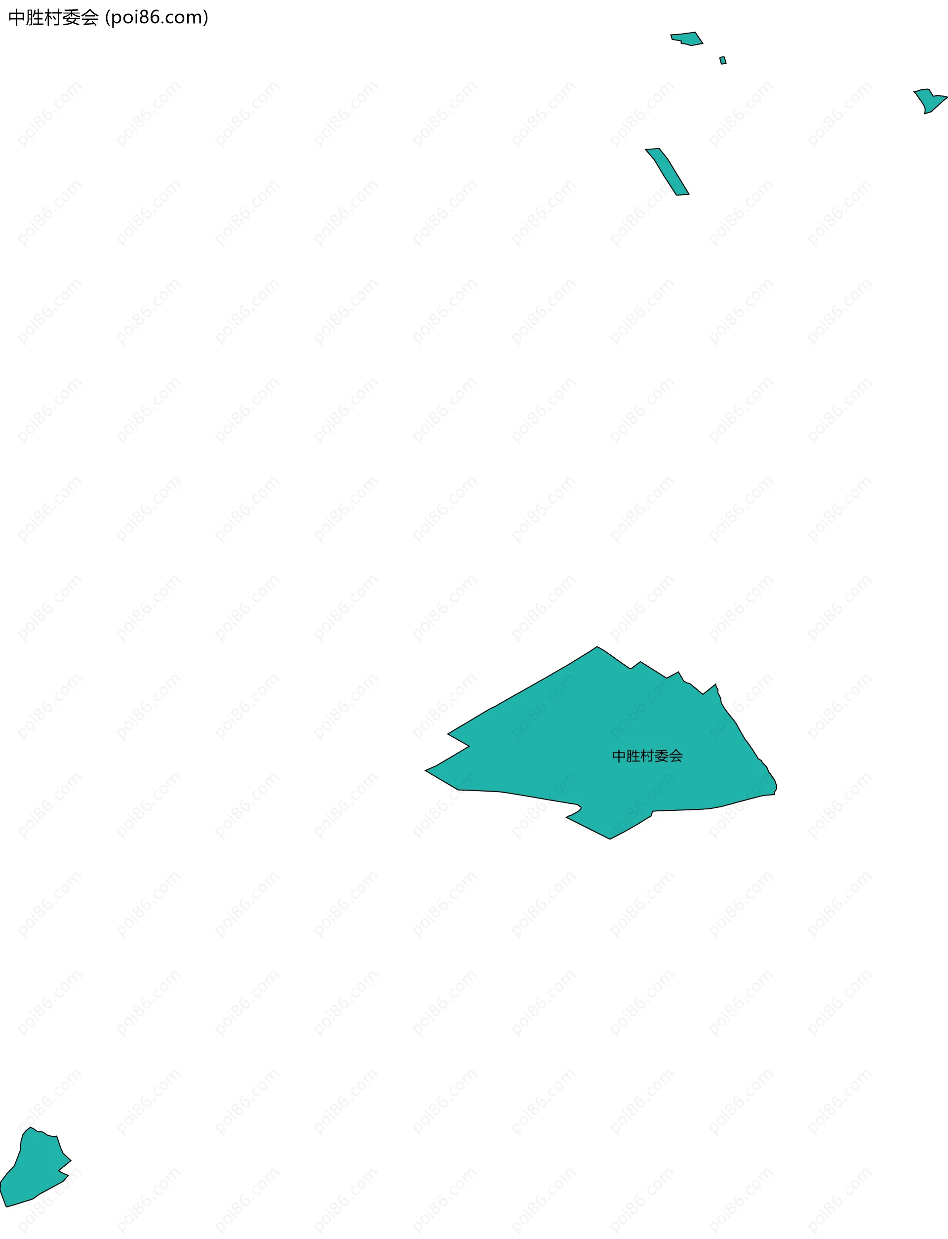 中胜村委会边界地图