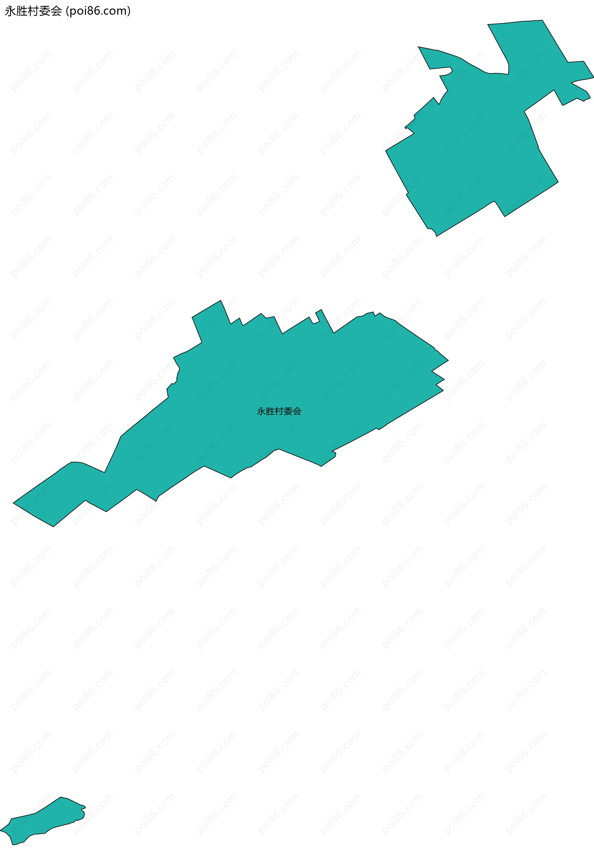 永胜村委会边界地图