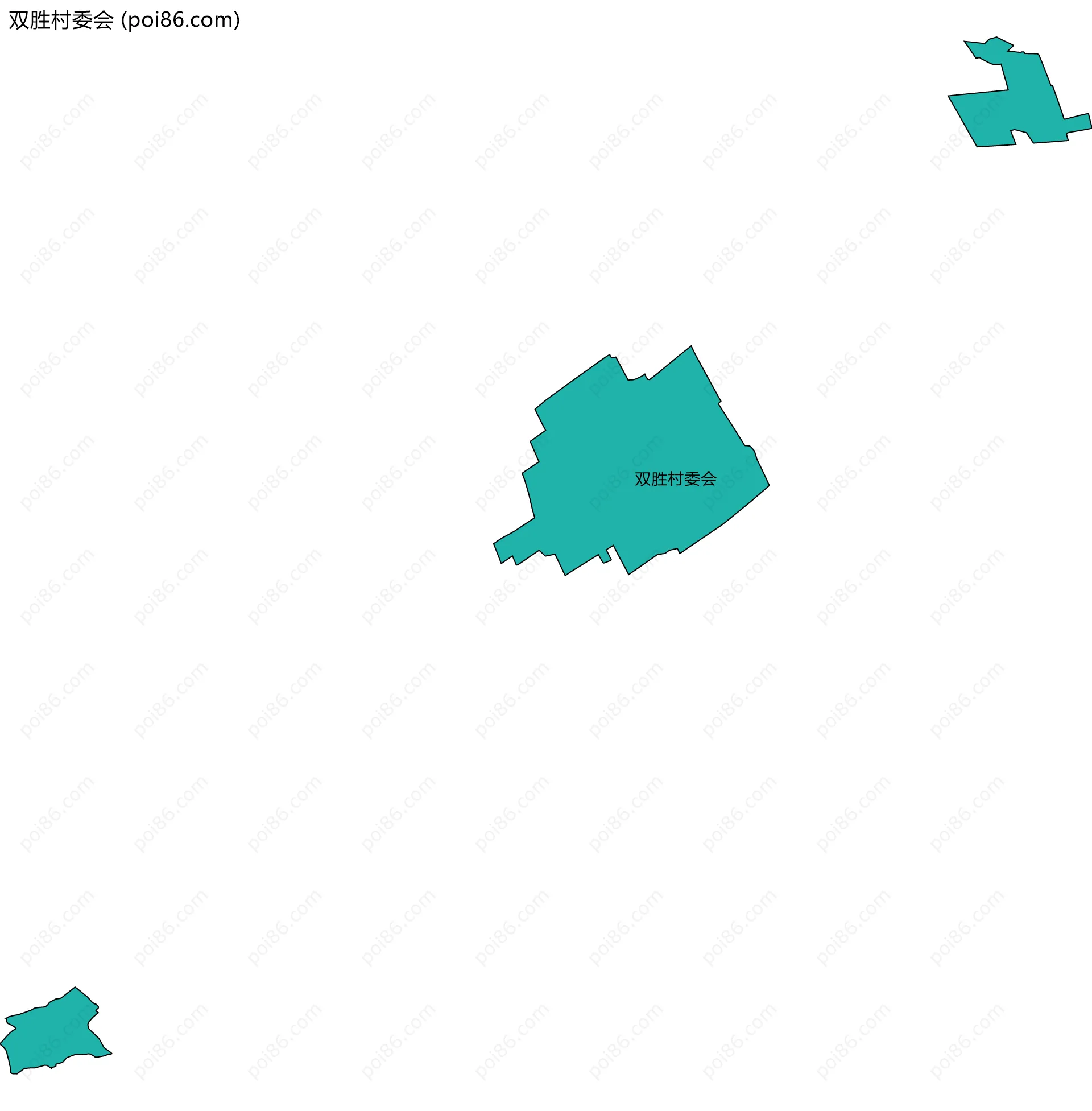 双胜村委会边界地图