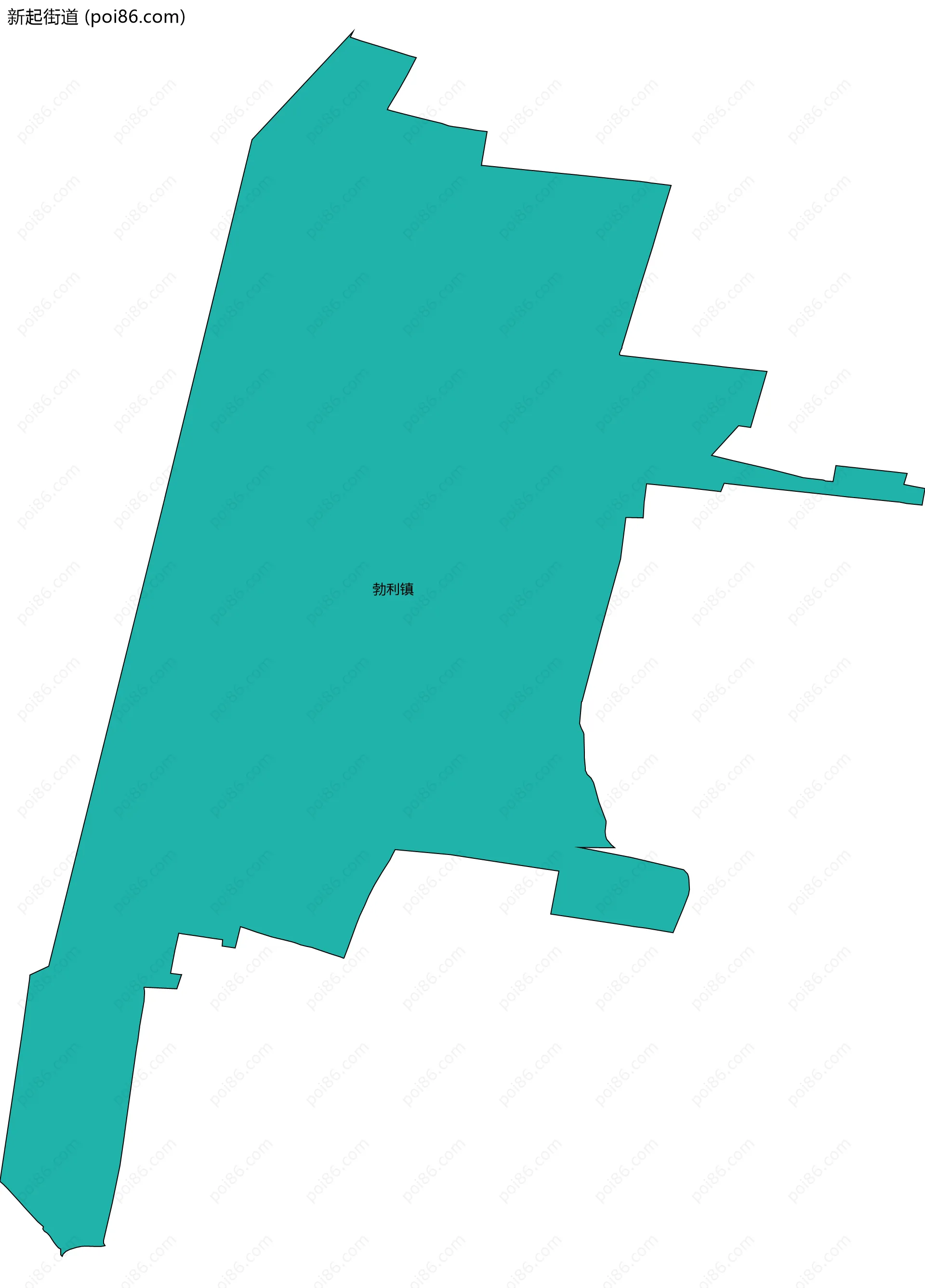 新起街道边界地图(五级行政区划)