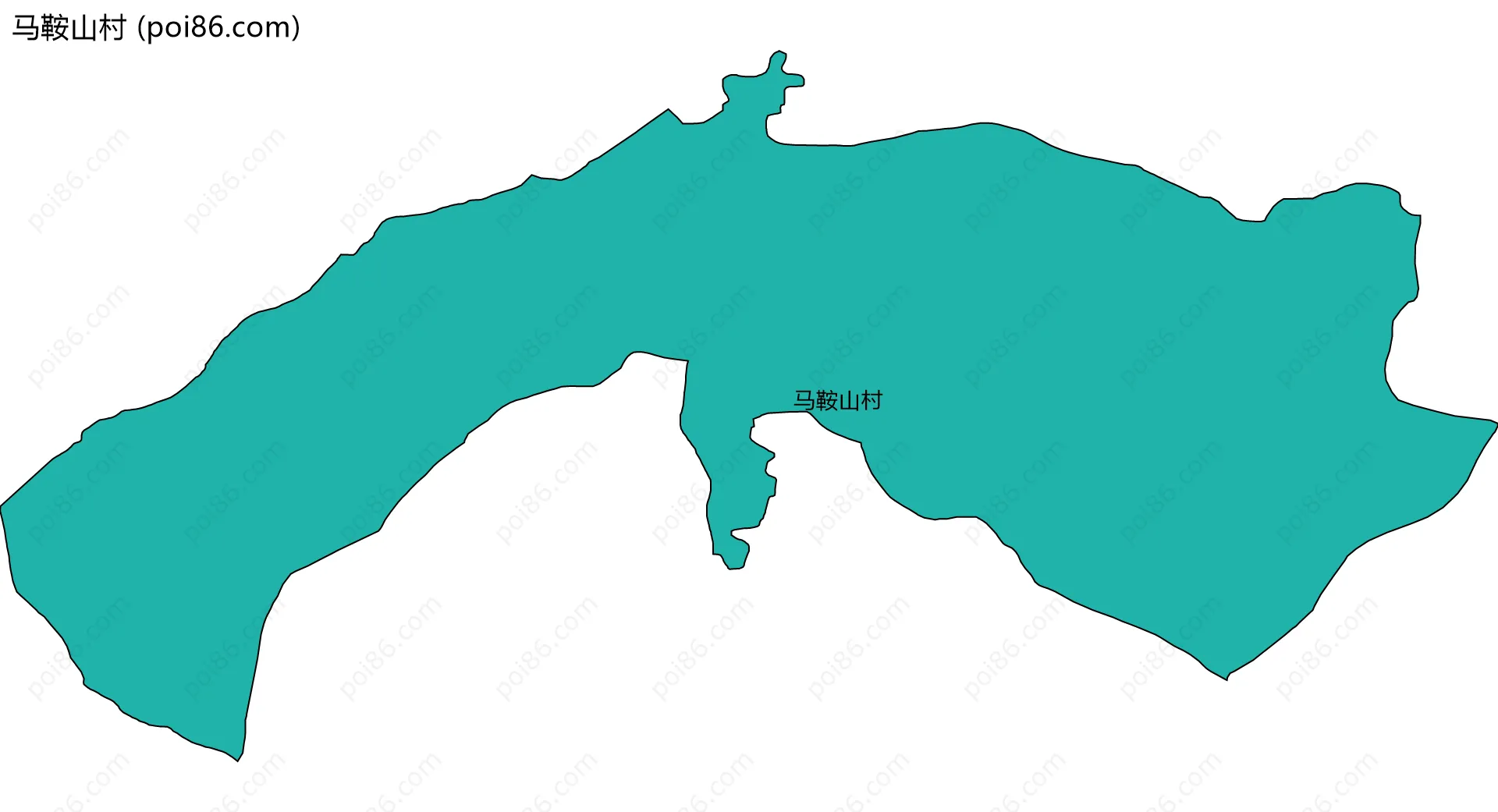马鞍山村边界地图