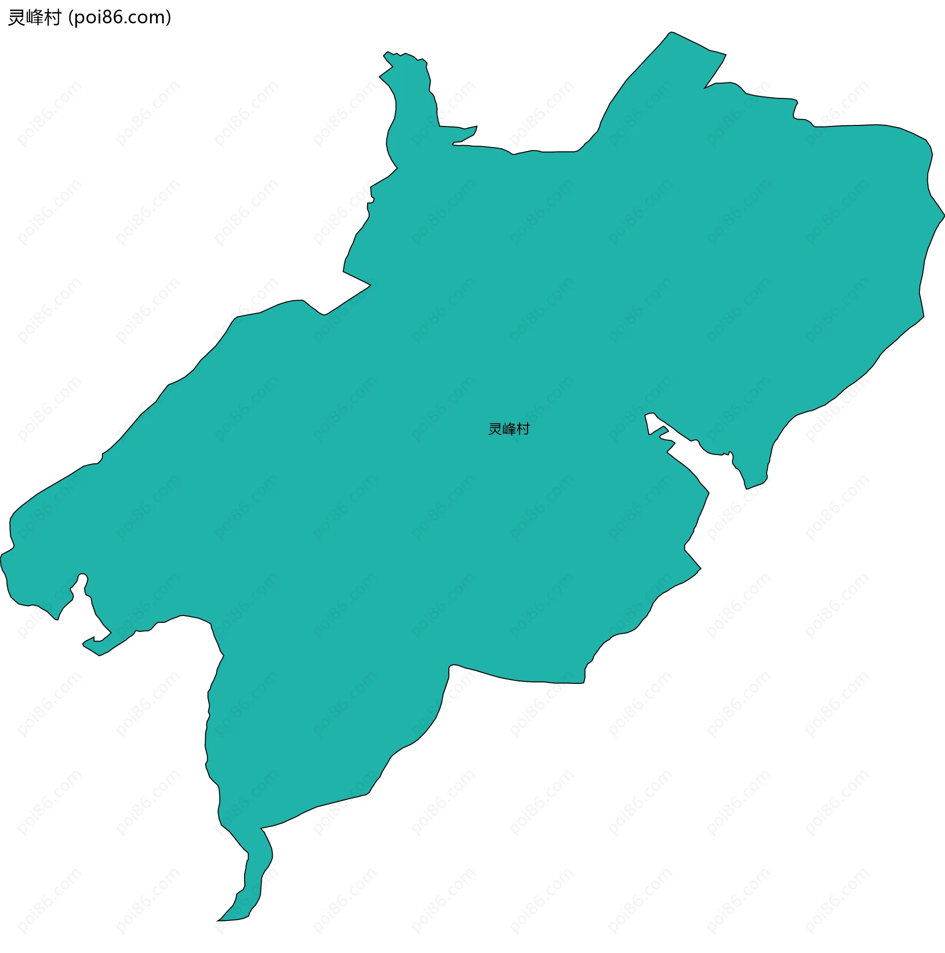 灵峰村边界地图