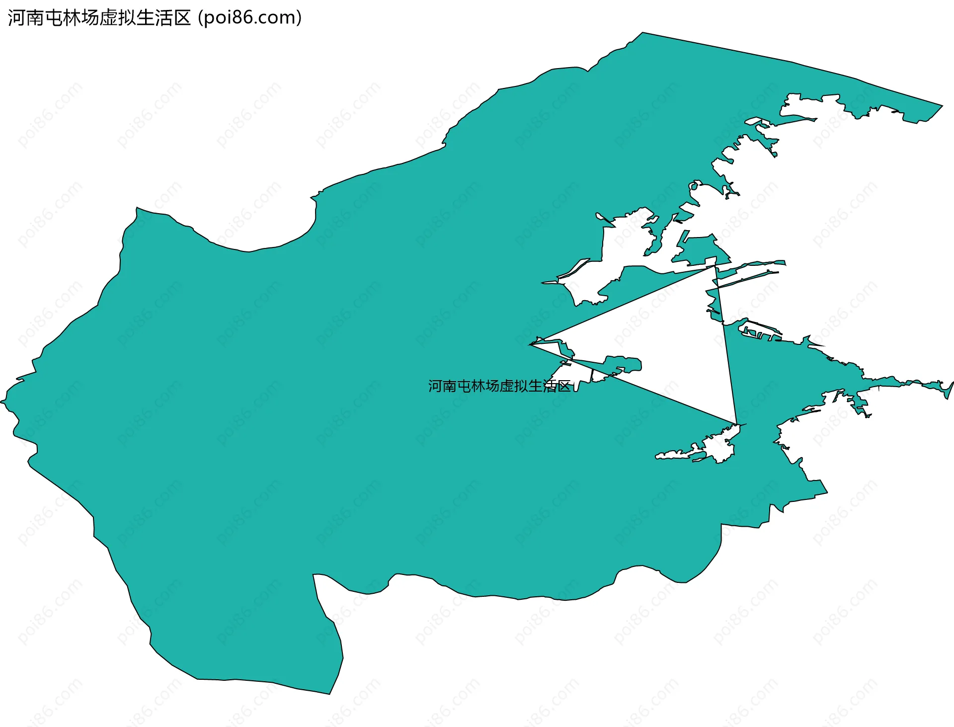河南屯林场虚拟生活区边界地图