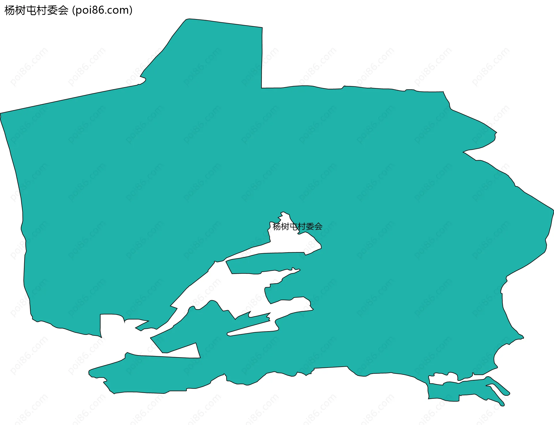 杨树屯村委会边界地图