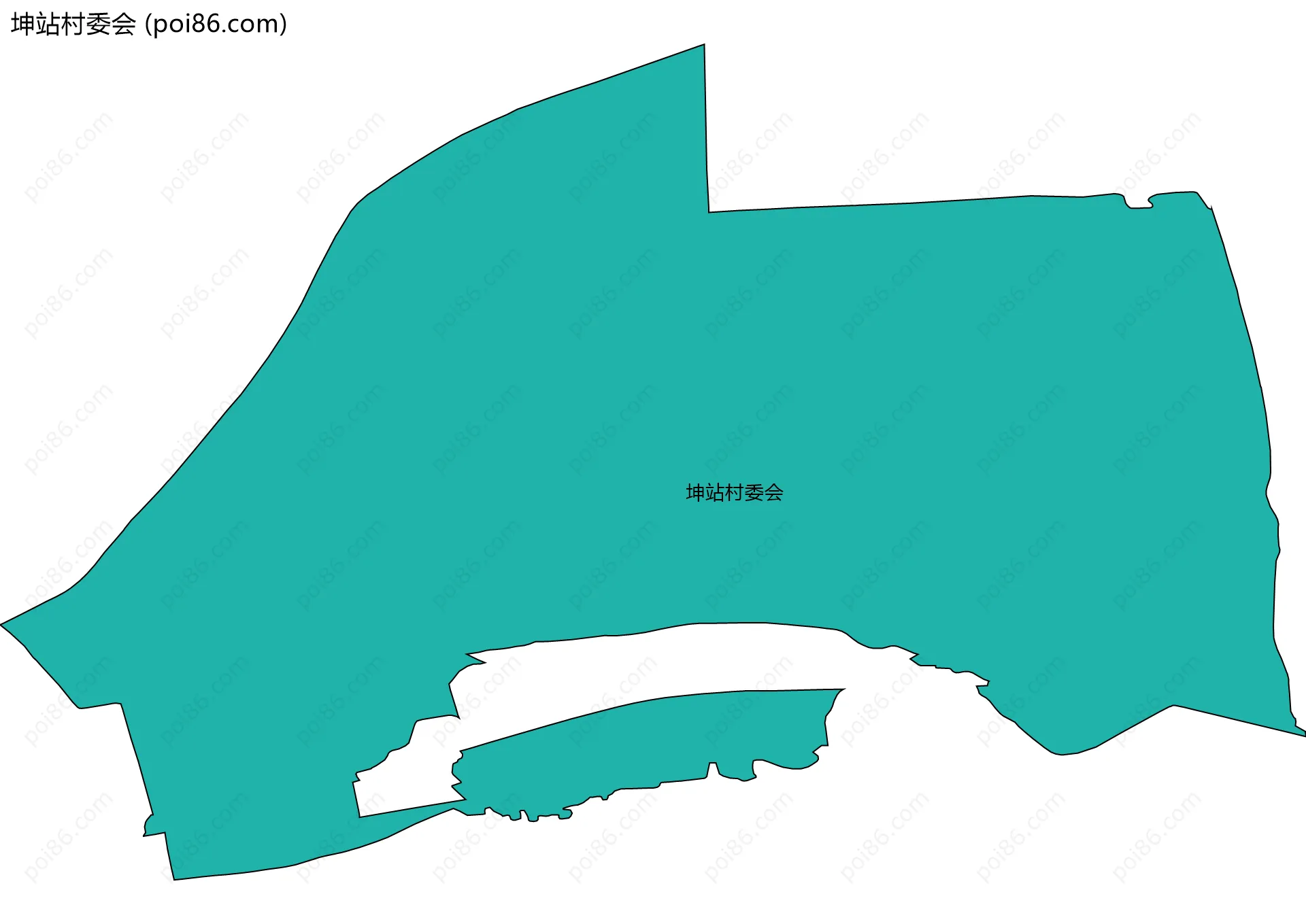 坤站村委会边界地图