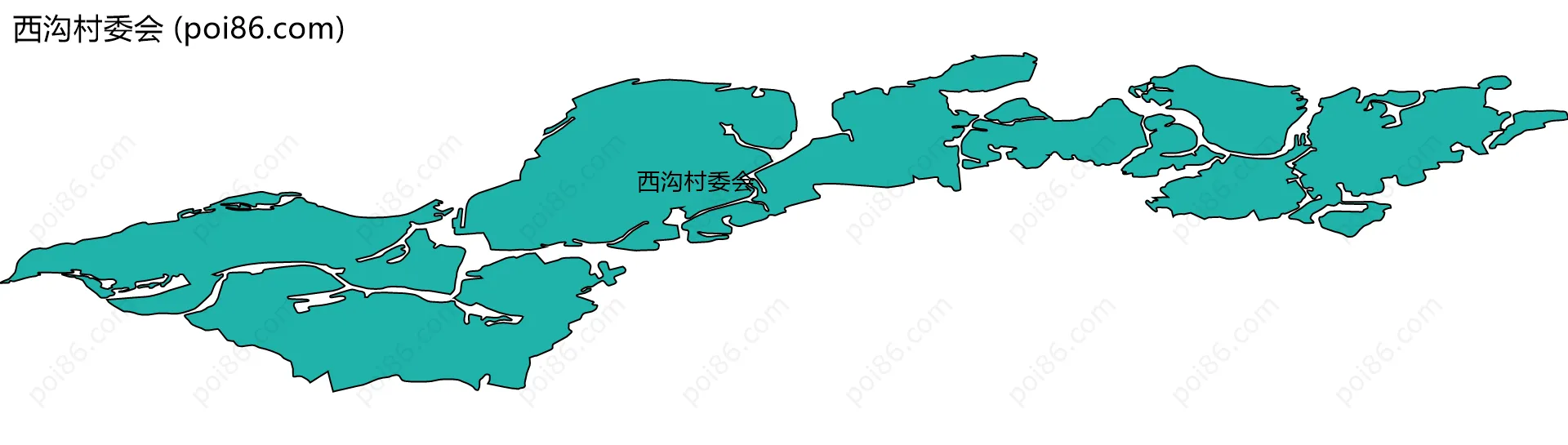 西沟村委会边界地图