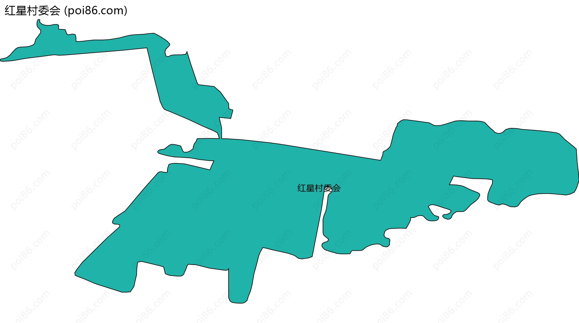 红星村委会边界地图