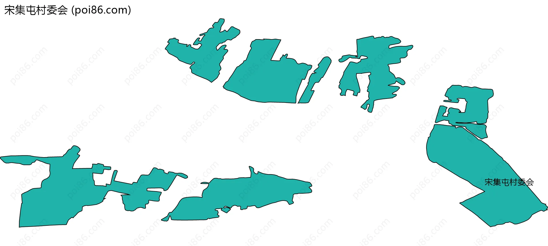 宋集屯村委会边界地图