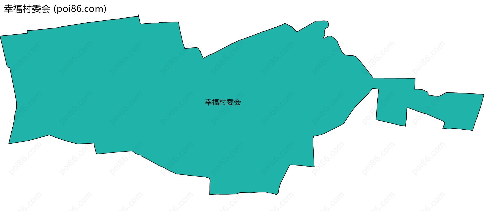 幸福村委会边界地图