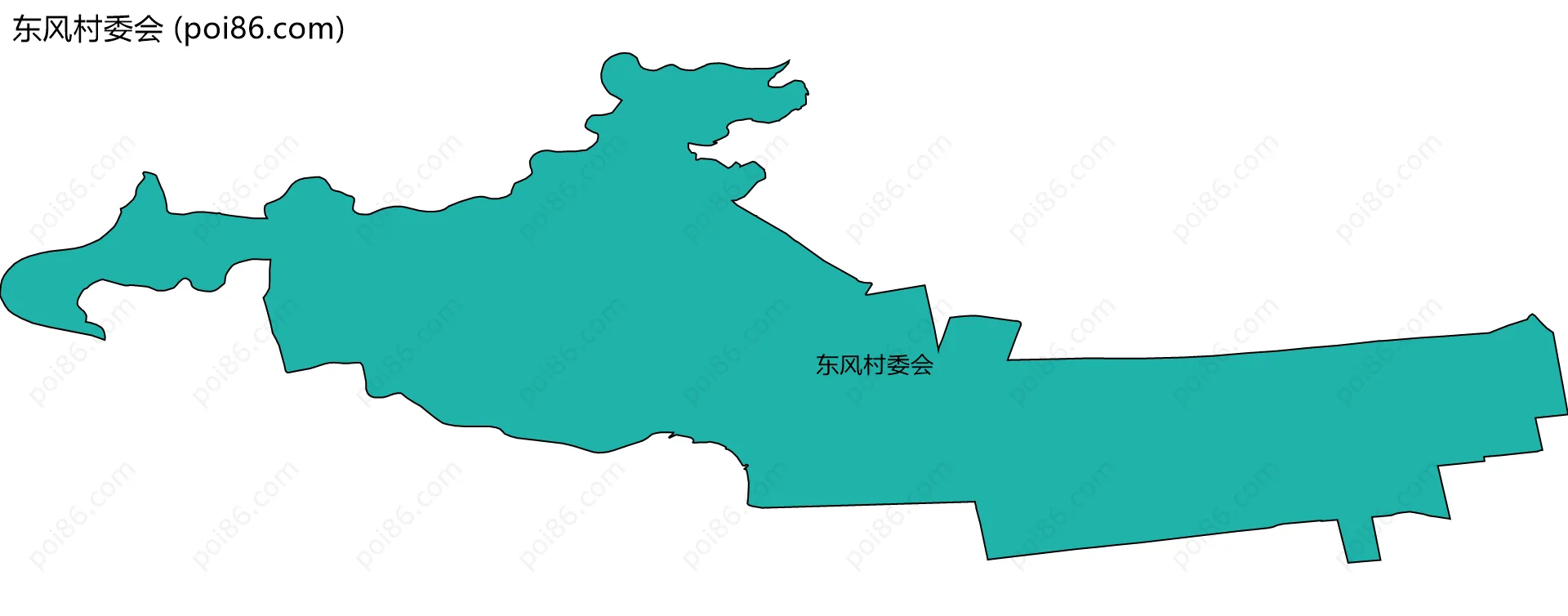 东风村委会边界地图
