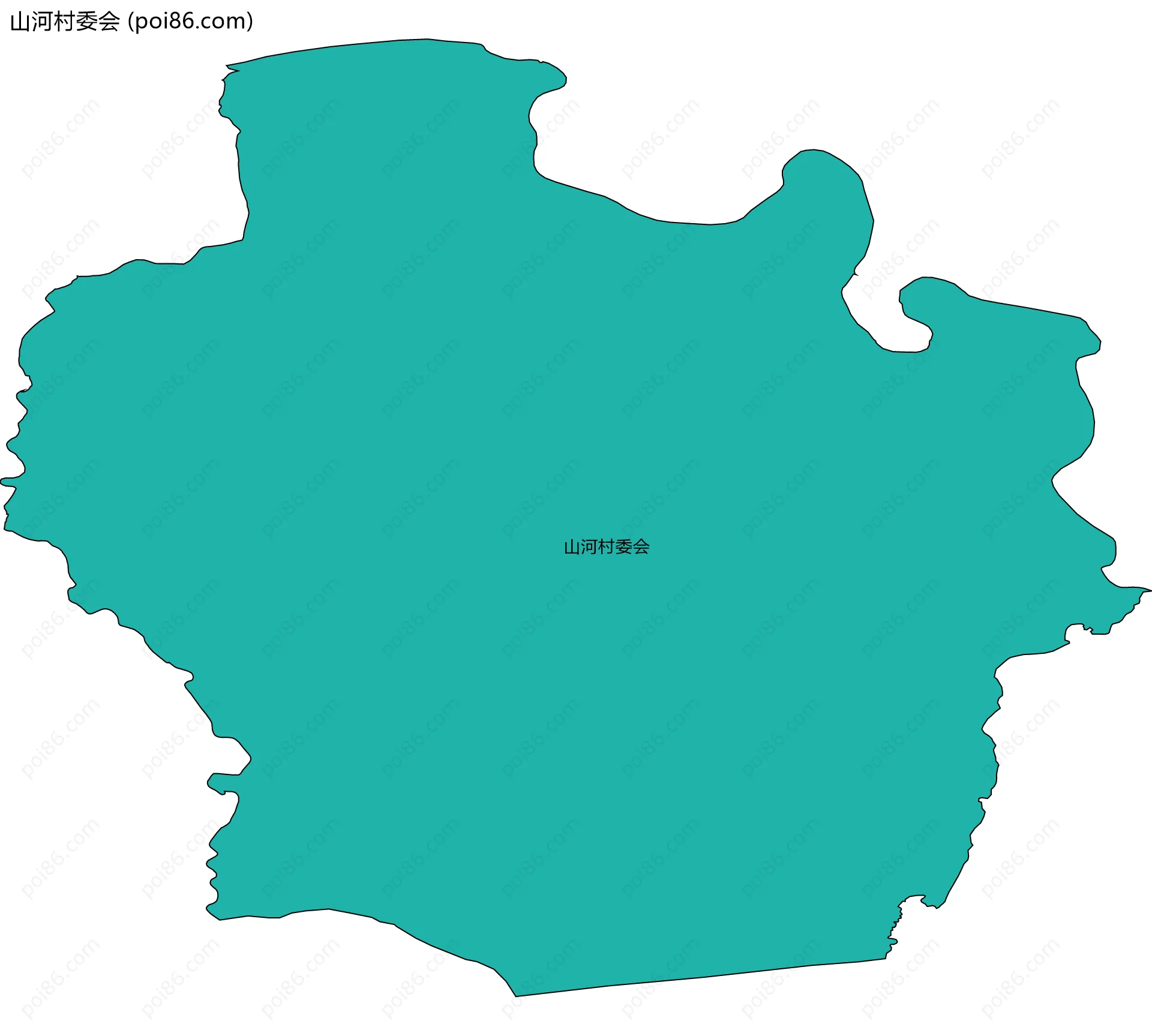 山河村委会边界地图