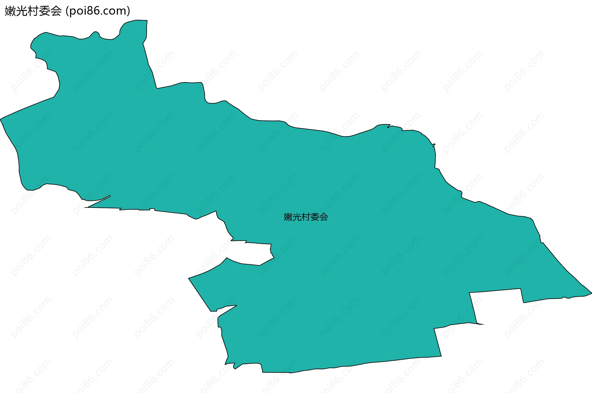 嫩光村委会边界地图