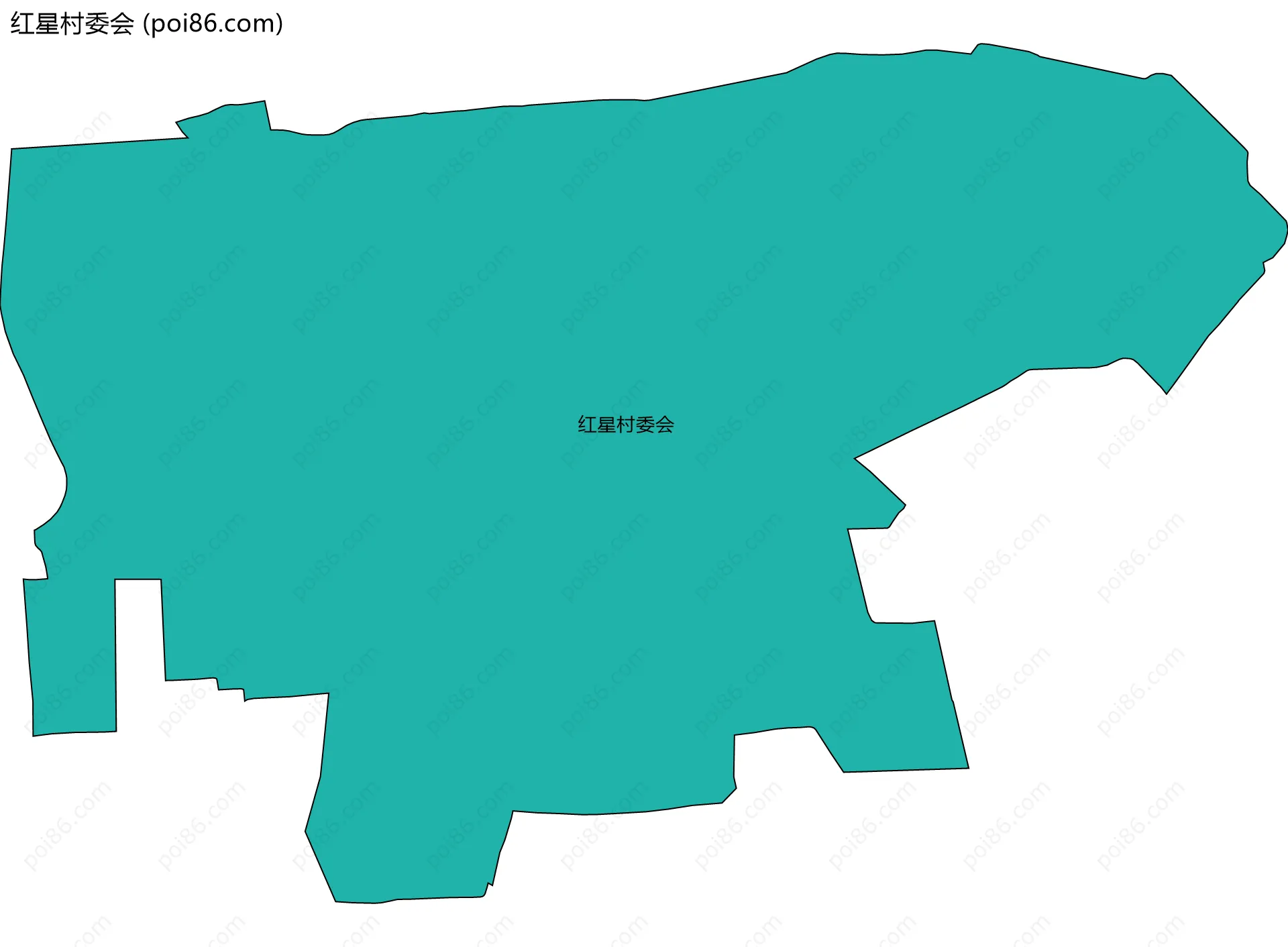 红星村委会边界地图