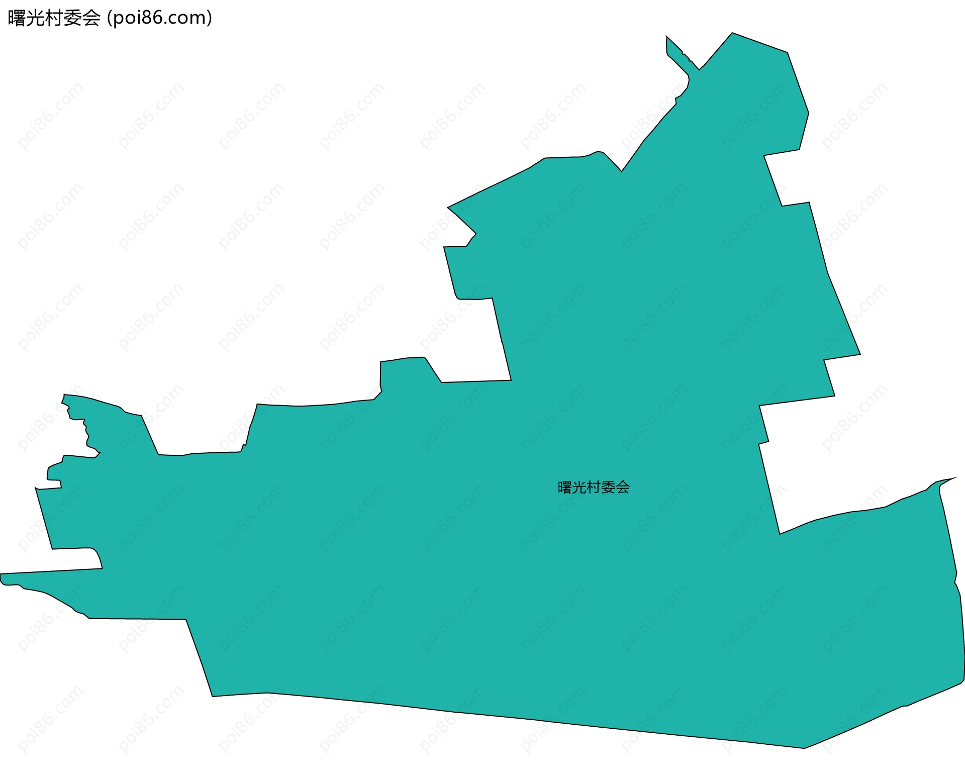 曙光村委会边界地图