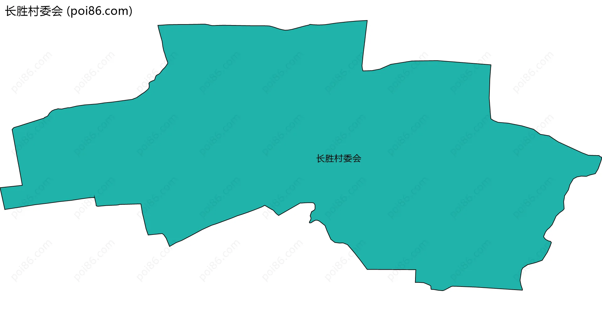 长胜村委会边界地图