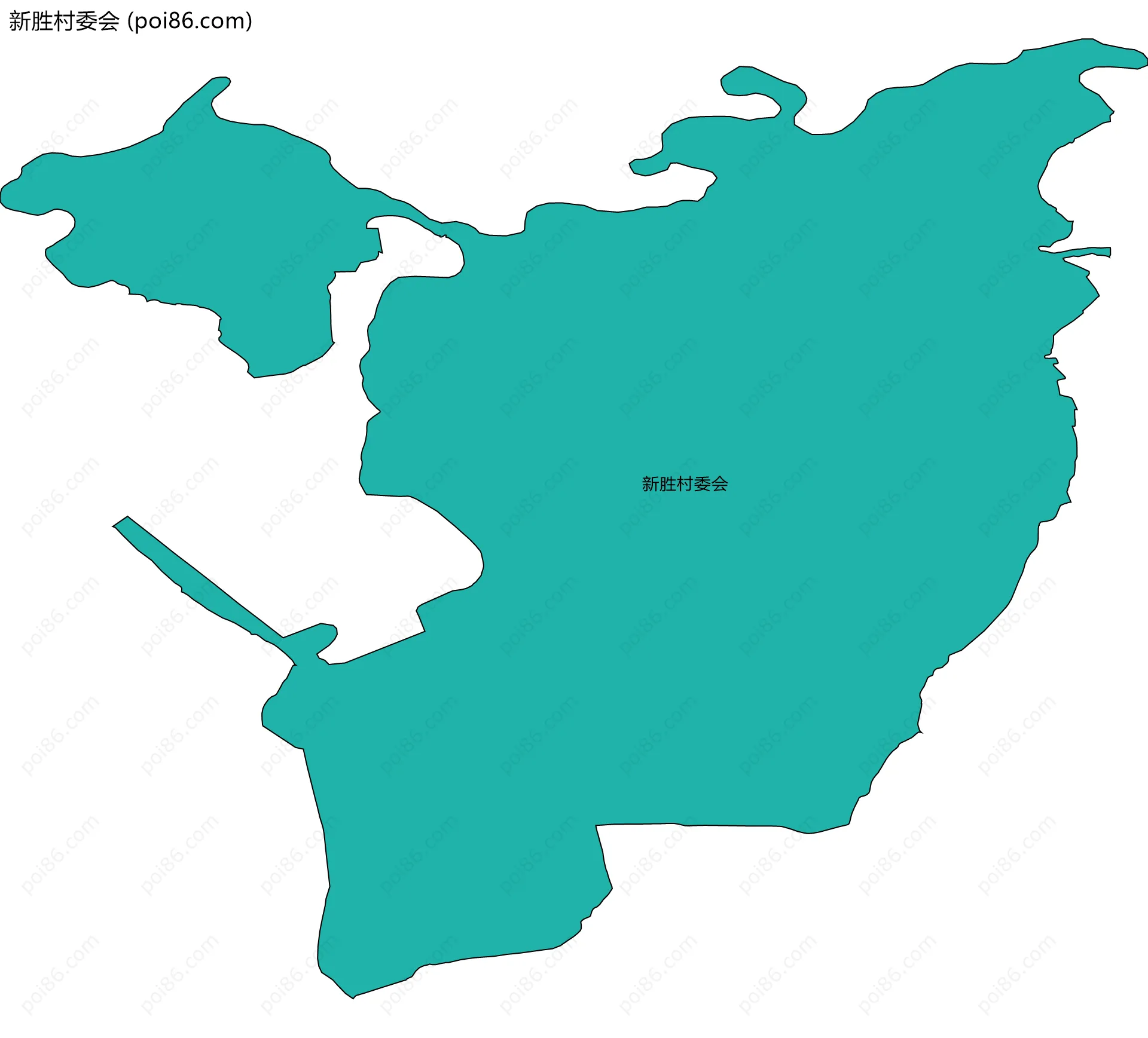 新胜村委会边界地图