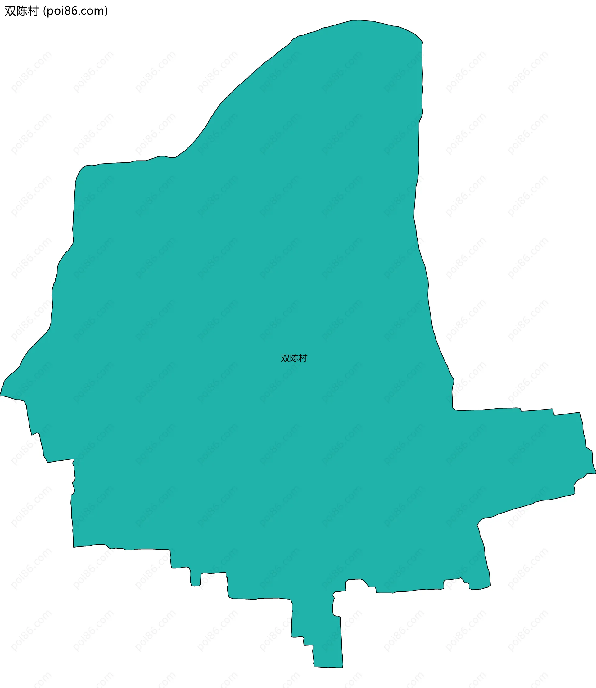 双陈村边界地图