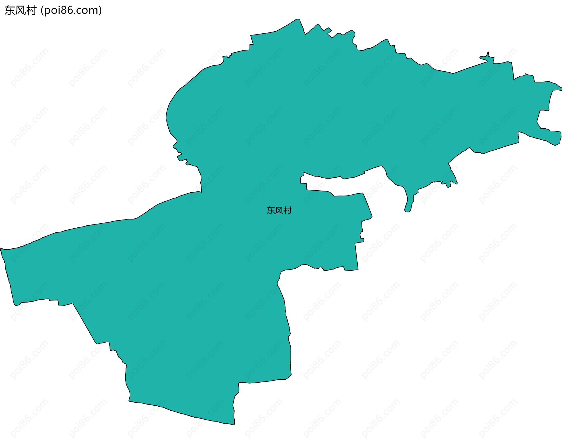 东风村边界地图