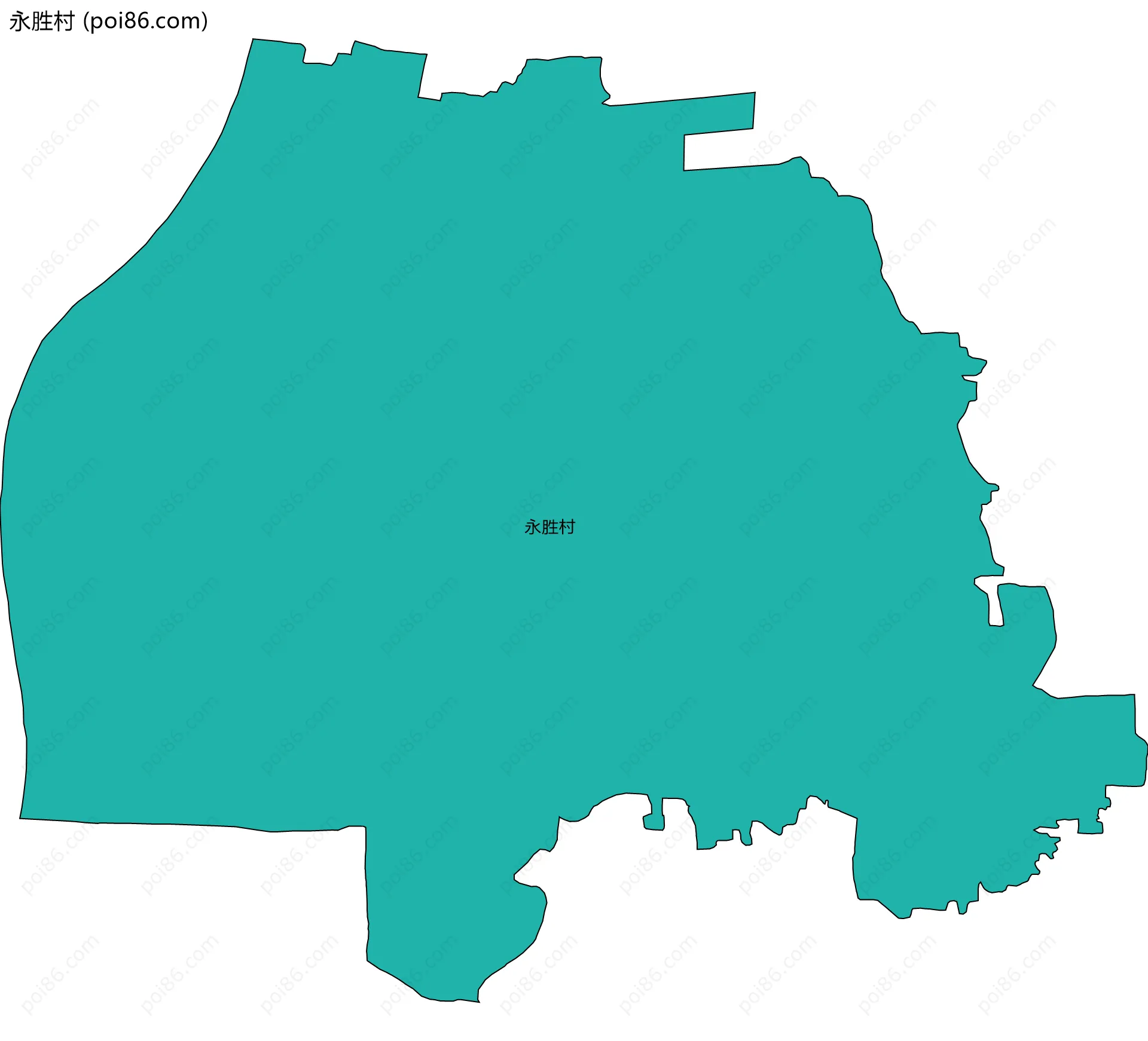 永胜村边界地图