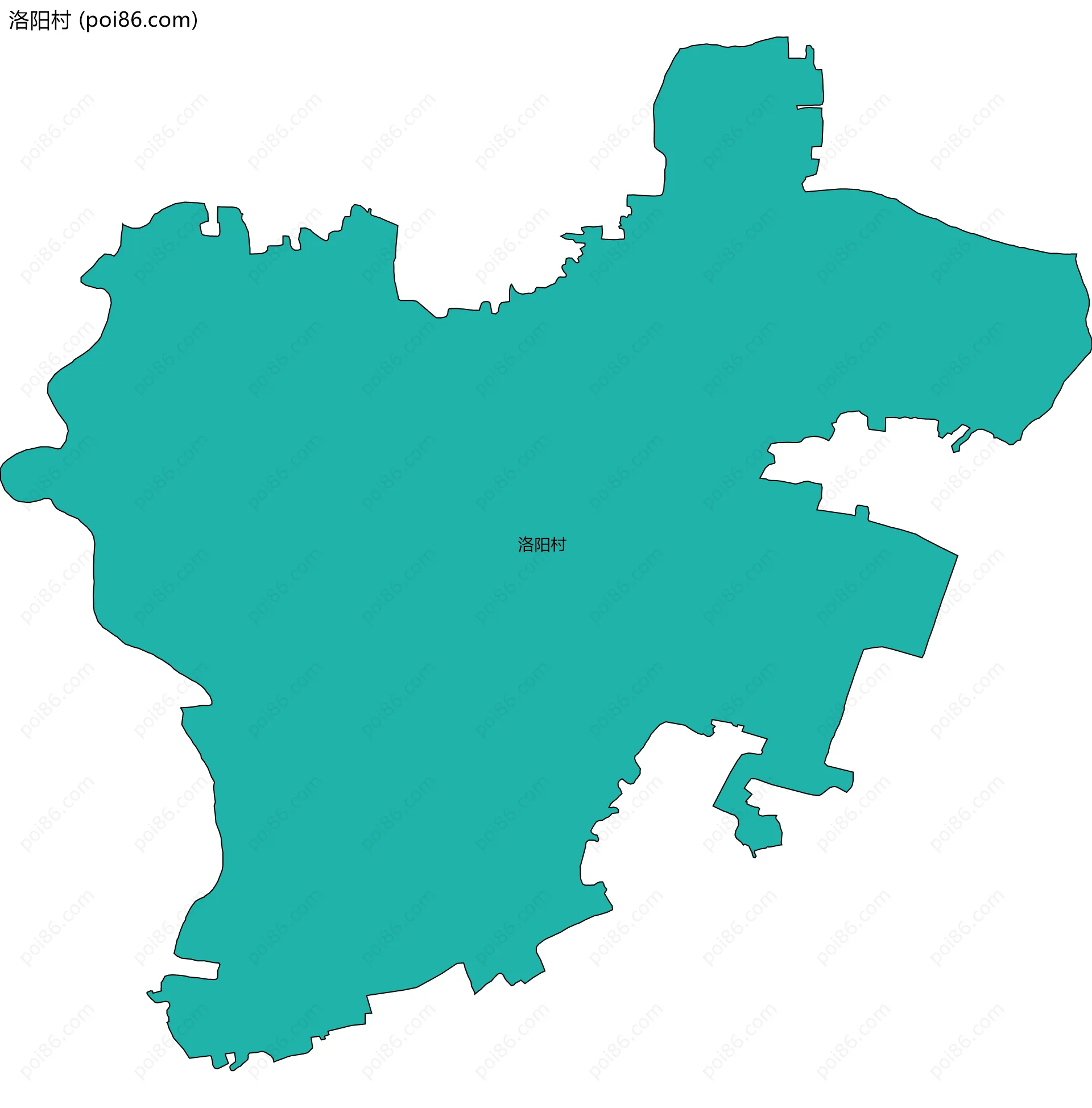 洛阳村边界地图