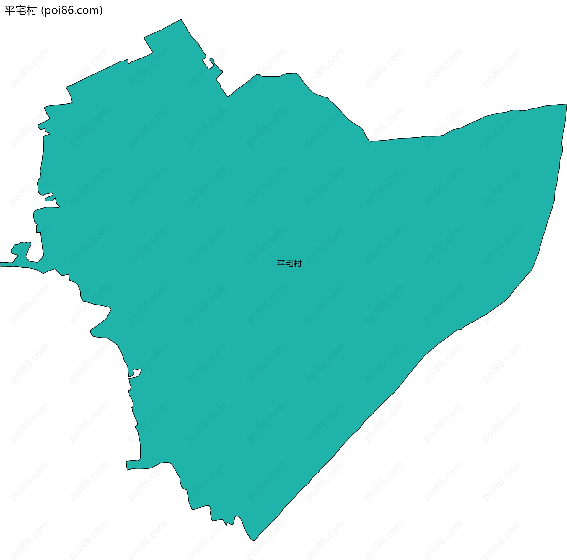 平宅村边界地图