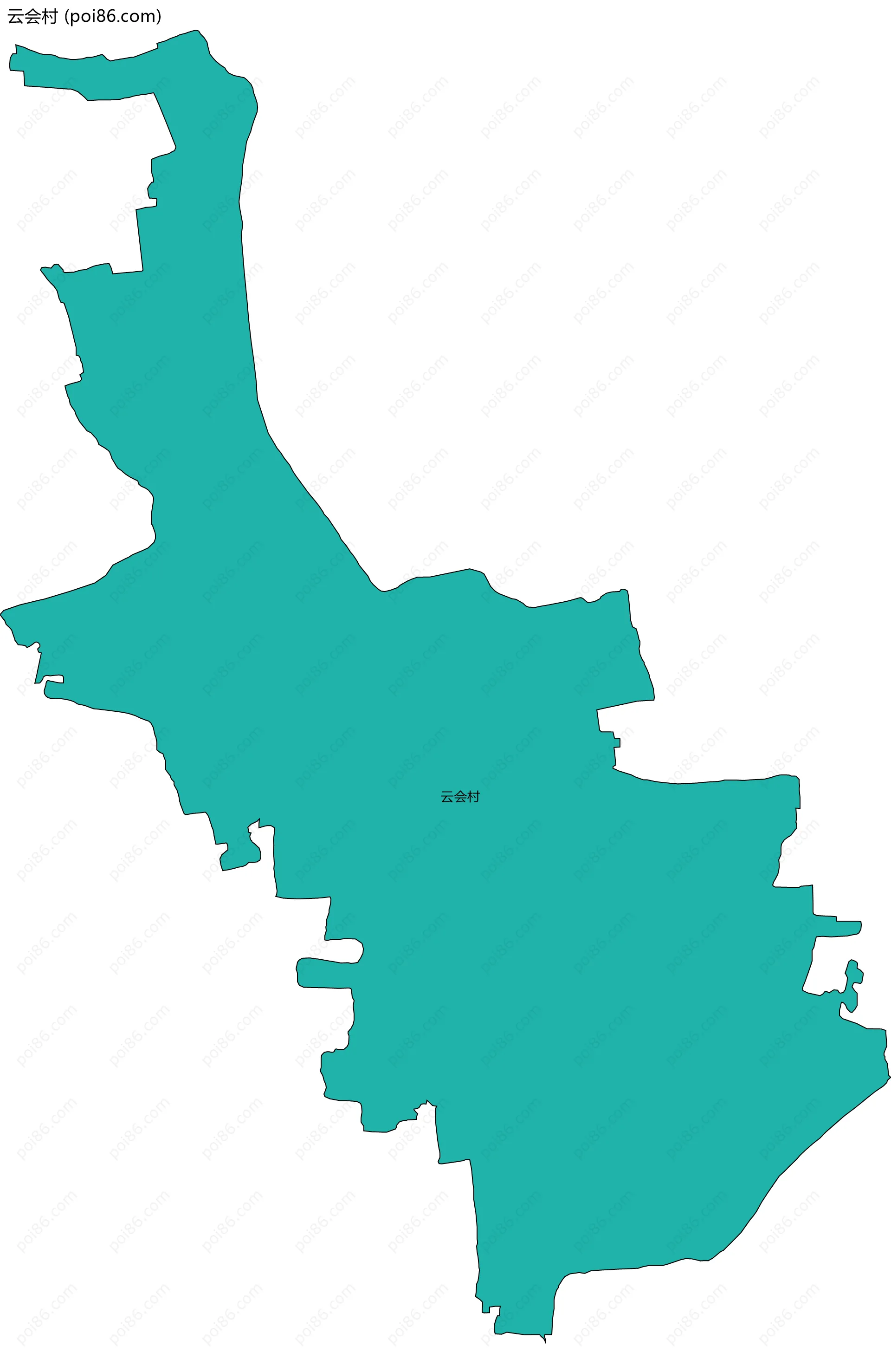 云会村边界地图