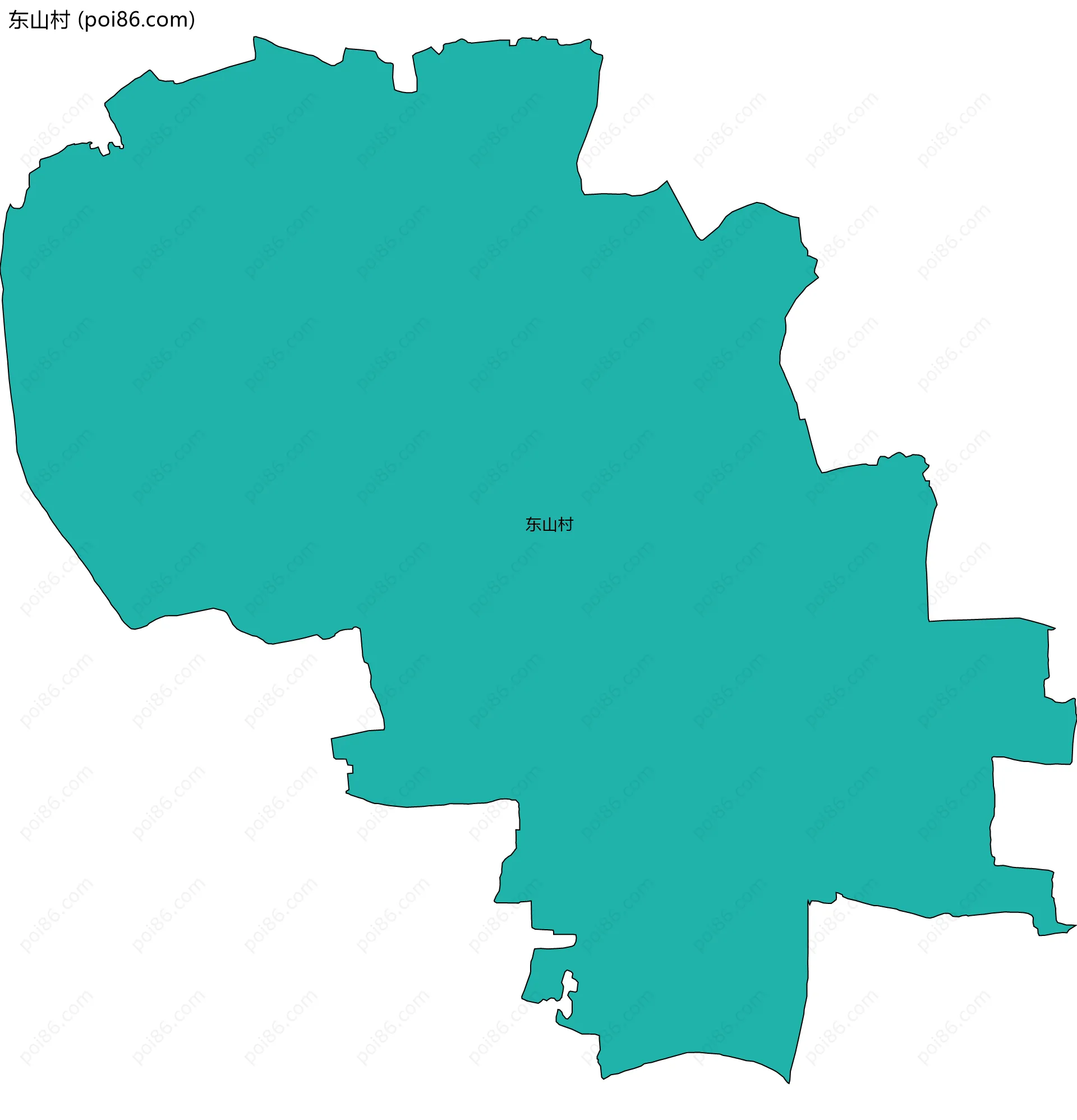 东山村边界地图