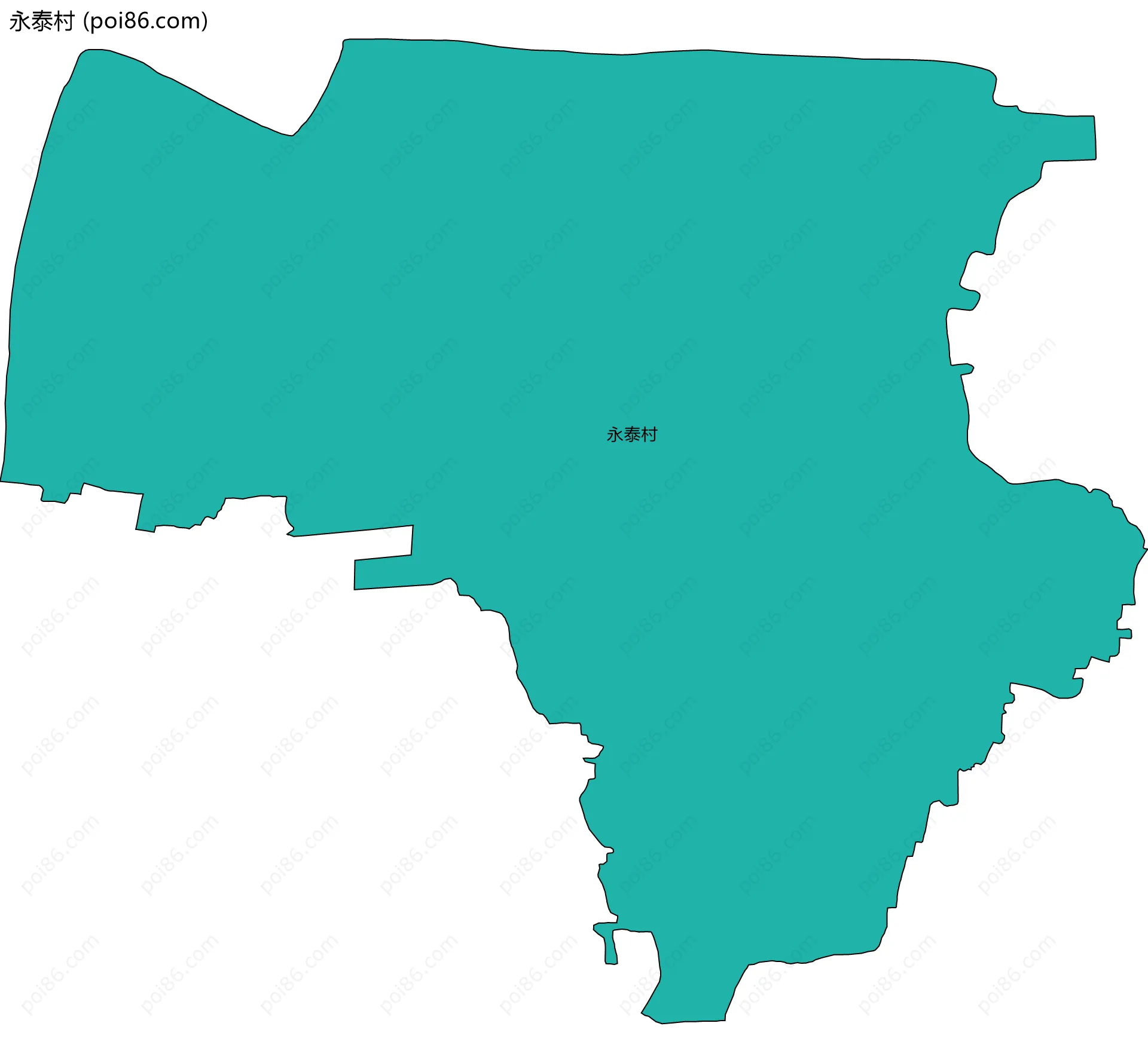 永泰村边界地图