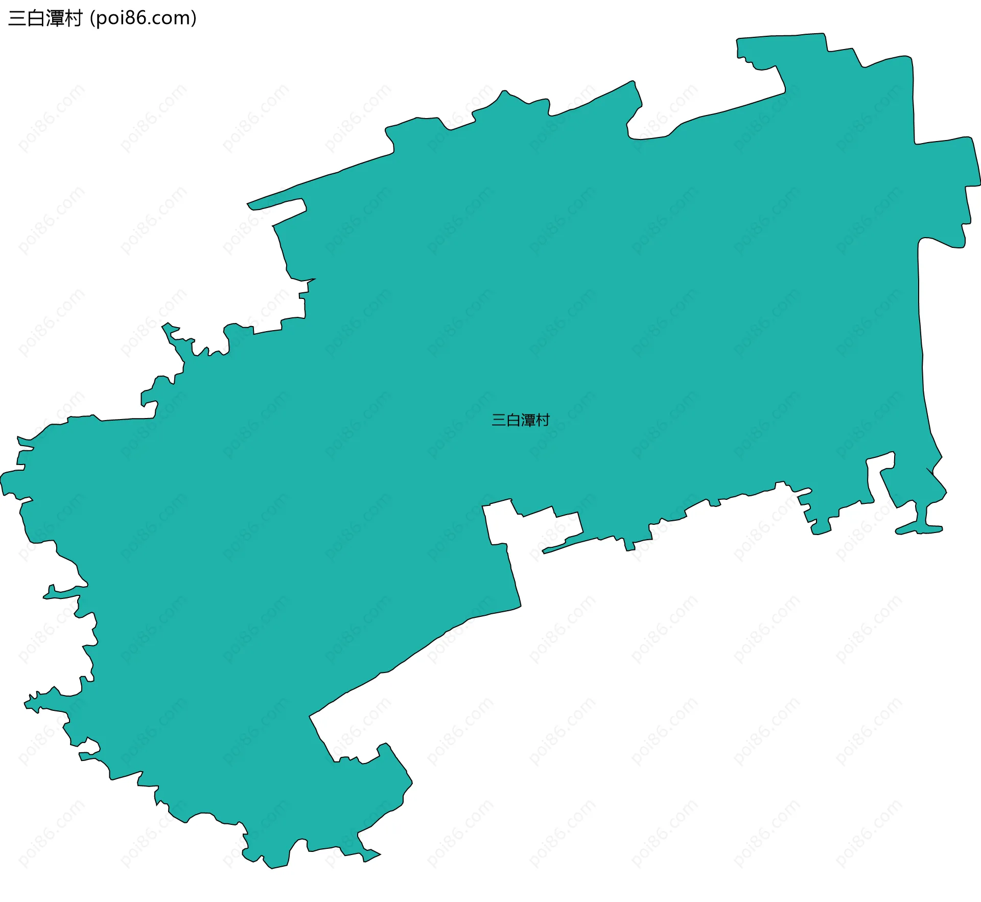 三白潭村边界地图