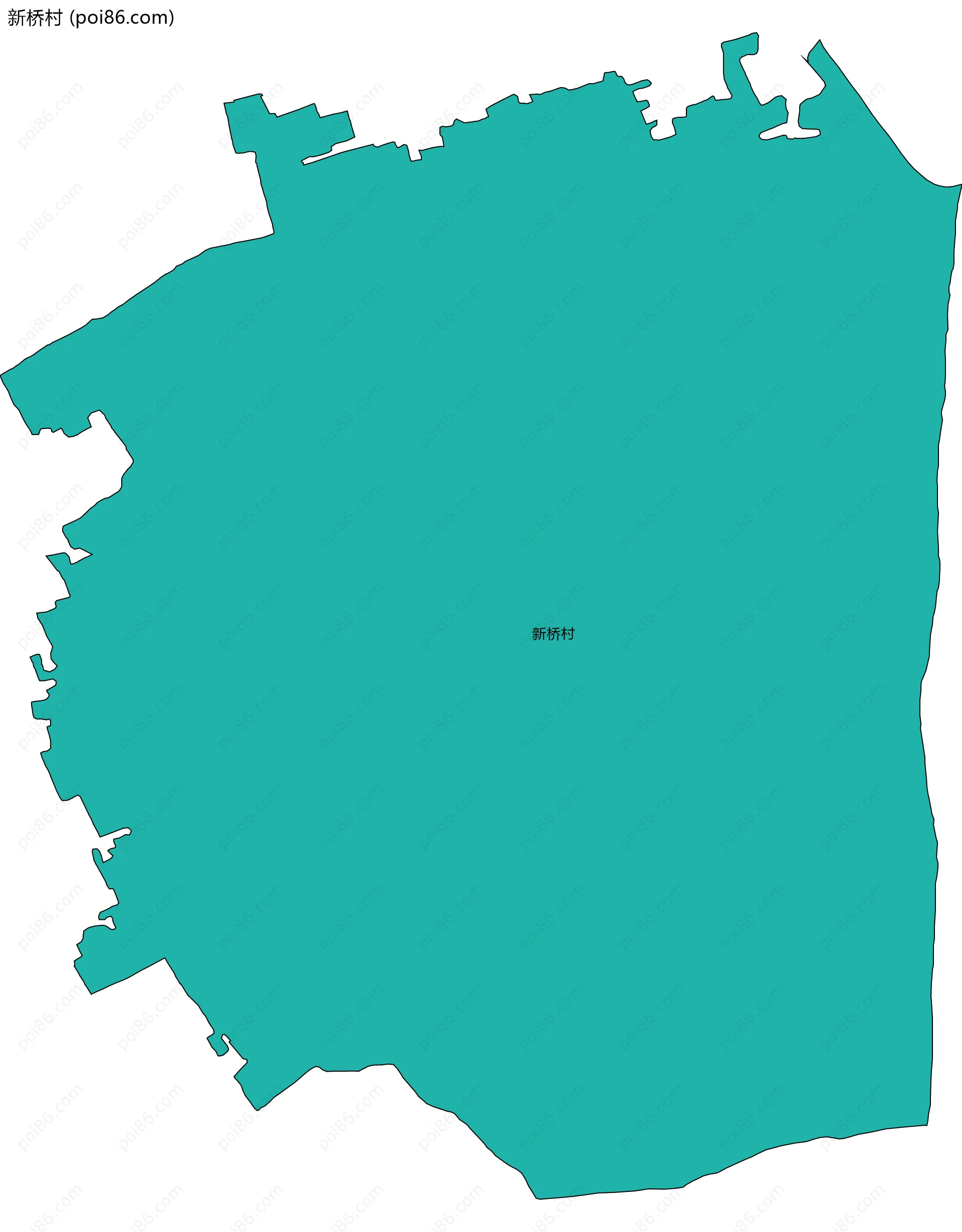 新桥村边界地图