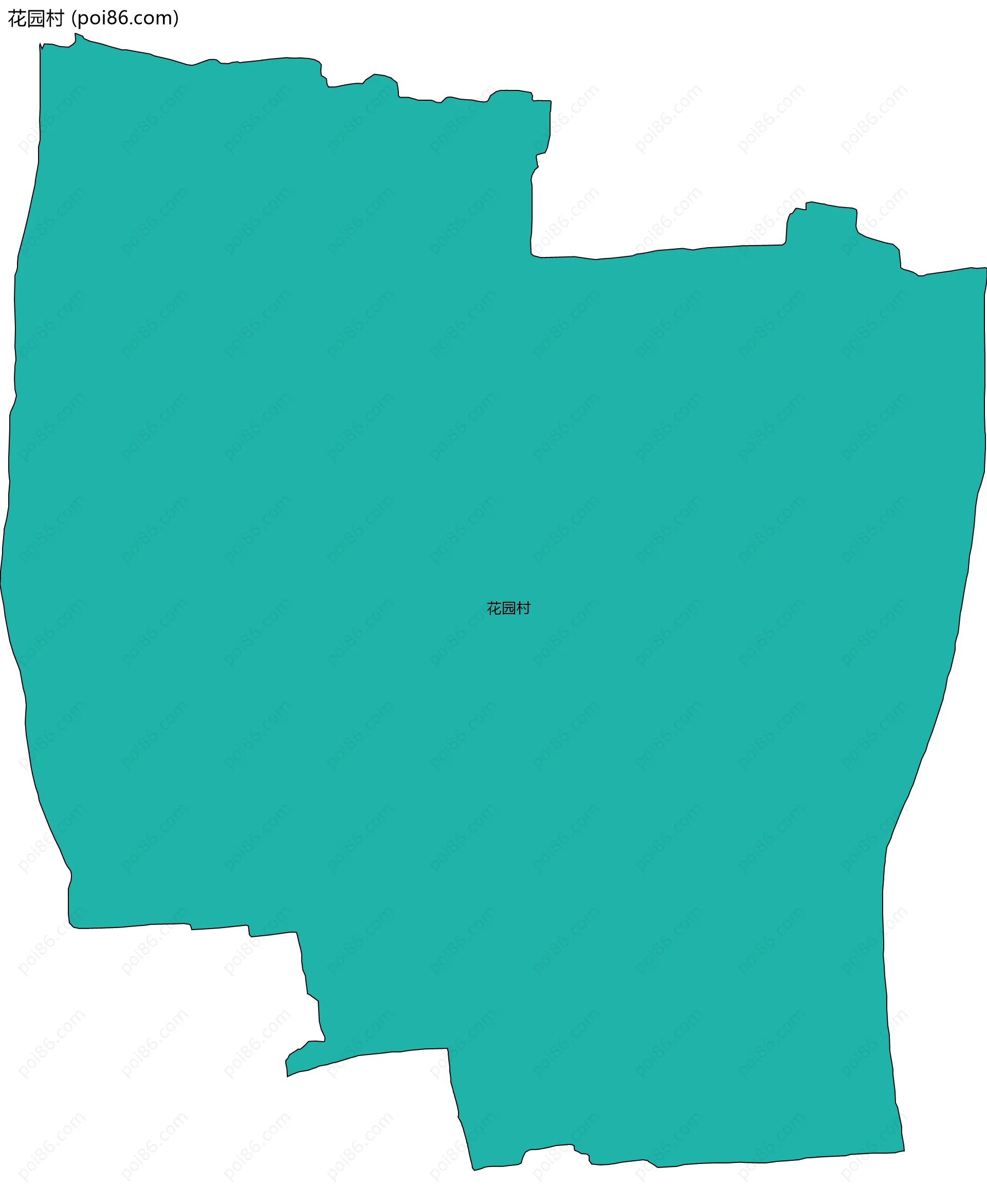 花园村边界地图