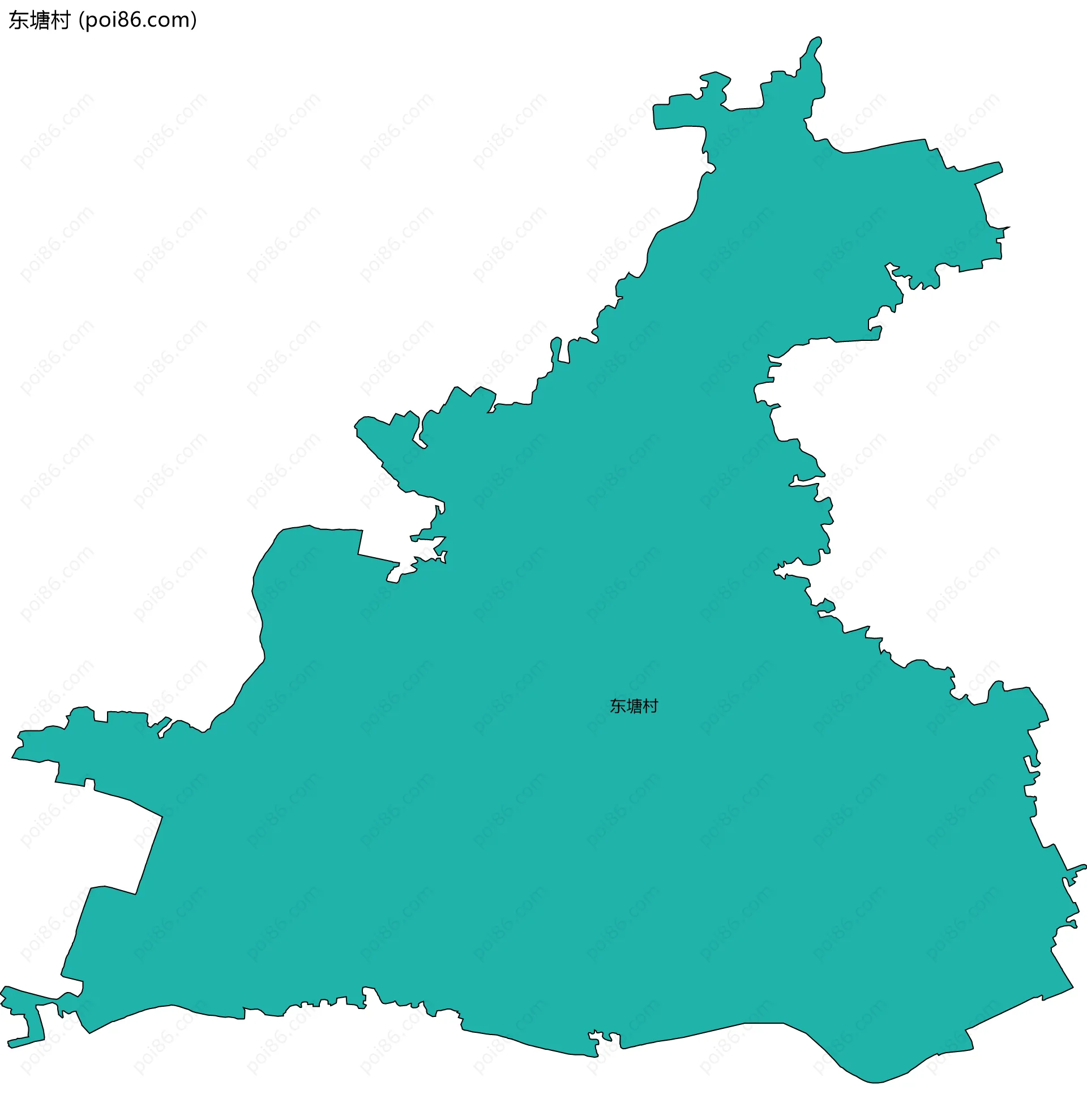 东塘村边界地图