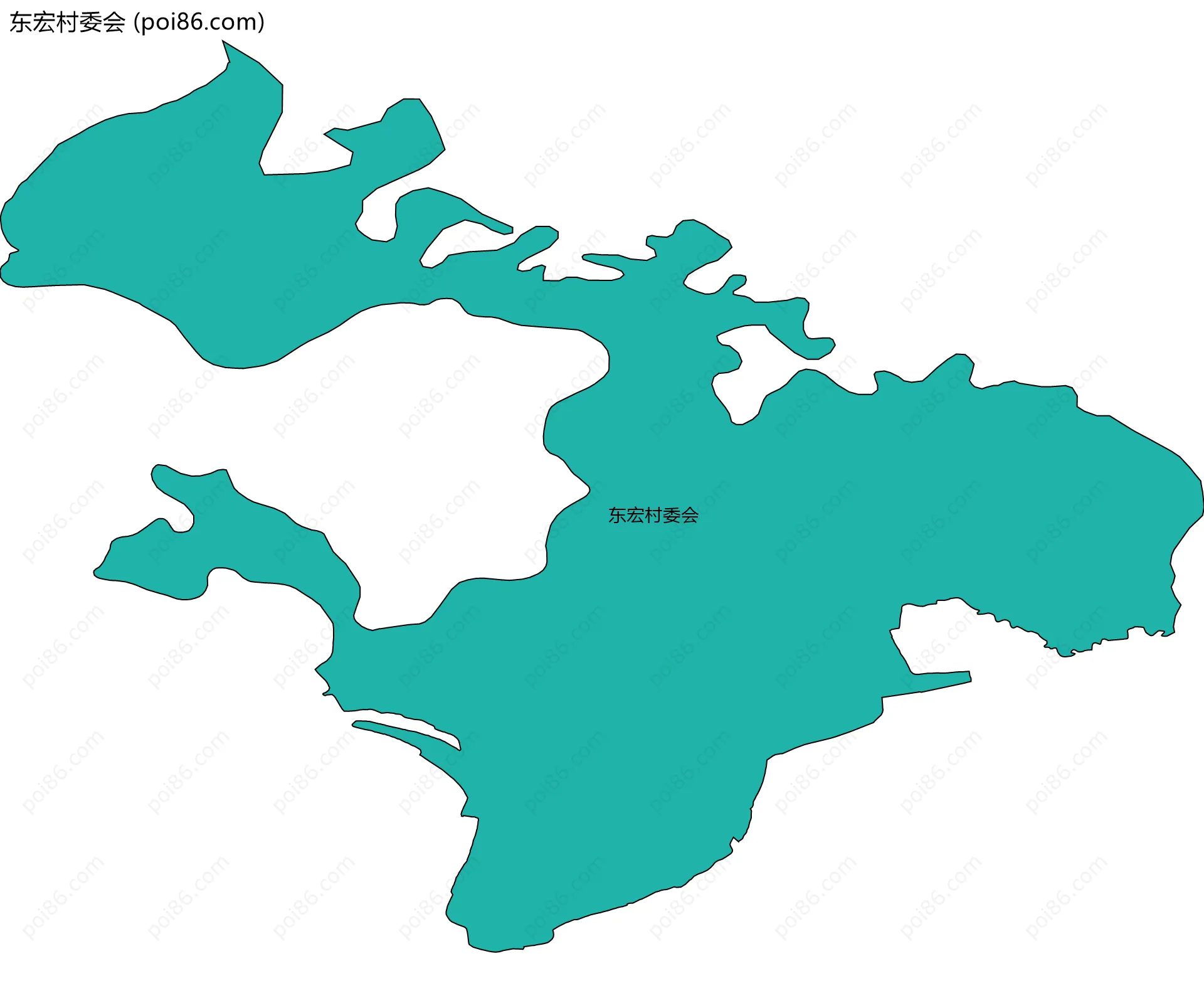 东宏村委会边界地图