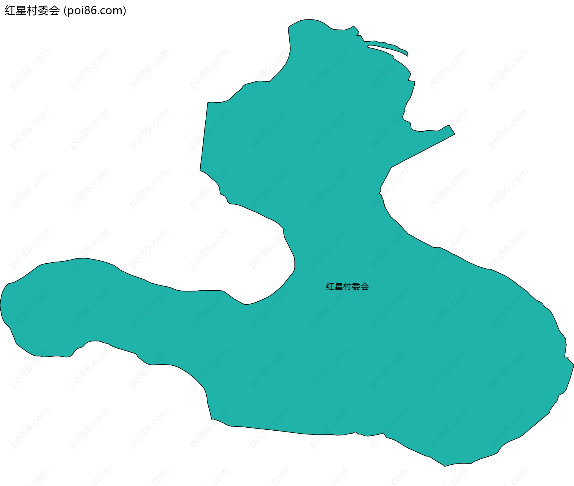 红星村委会边界地图