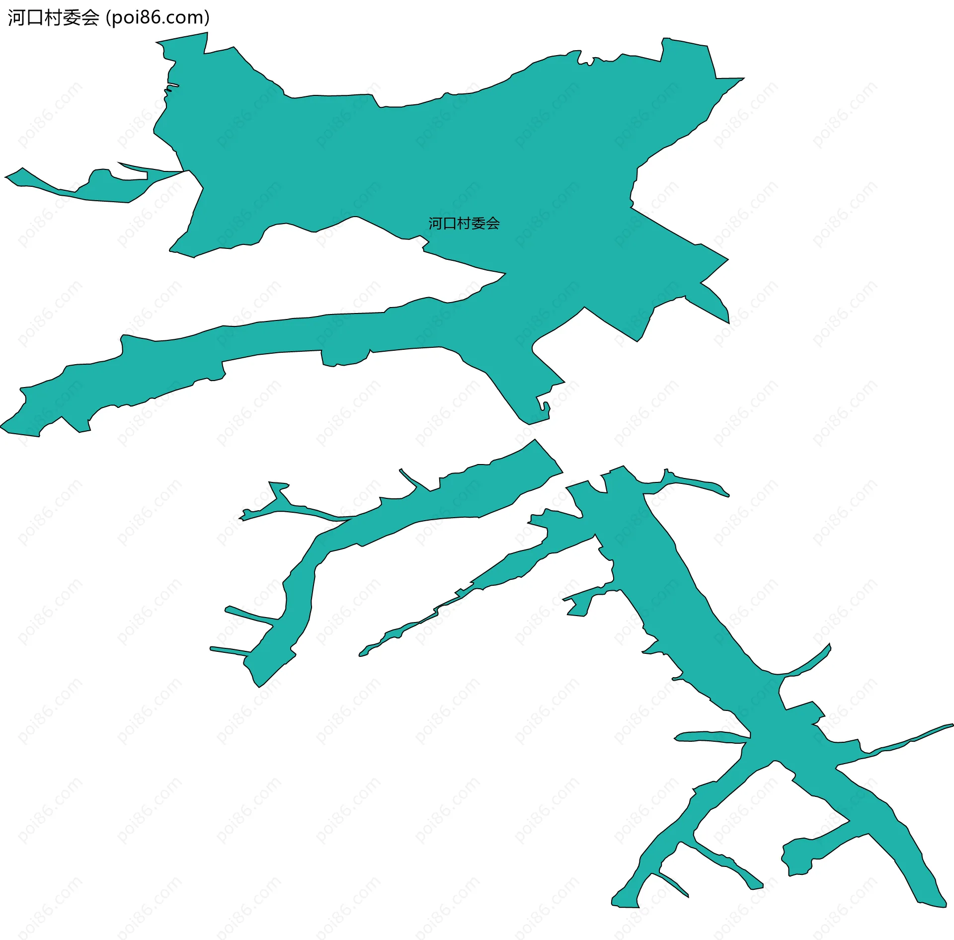 河口村委会边界地图