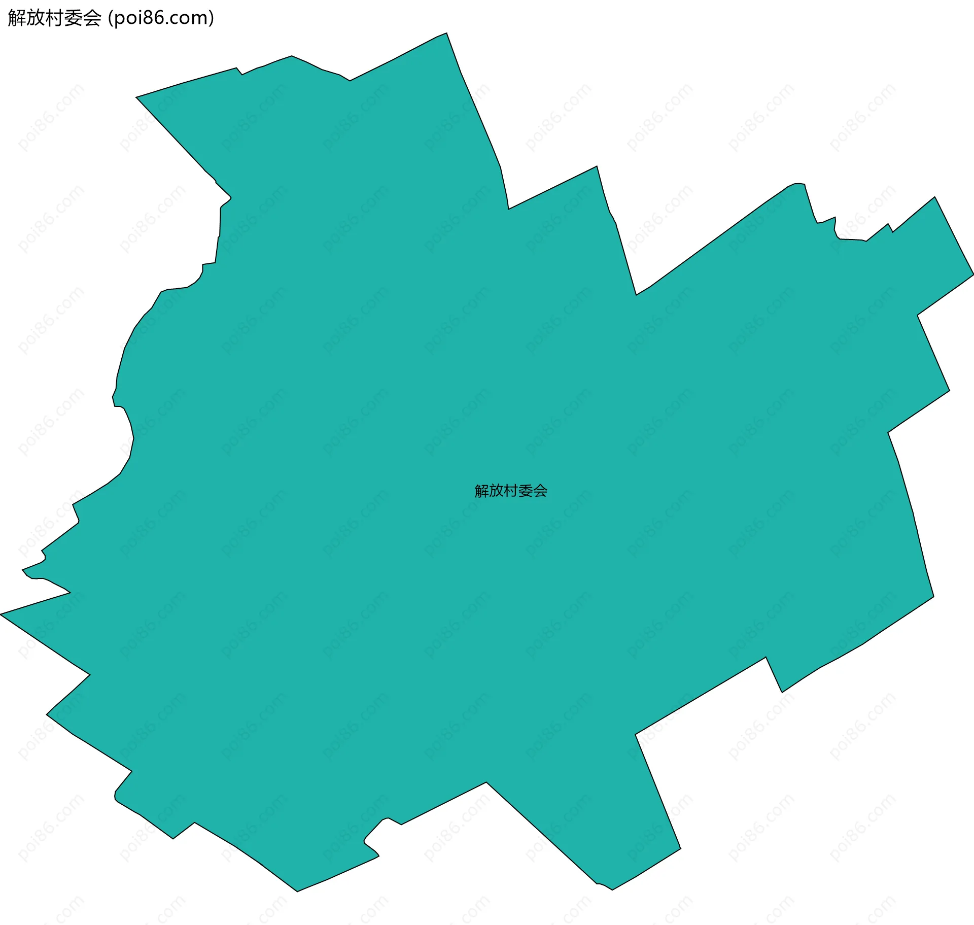 解放村委会边界地图