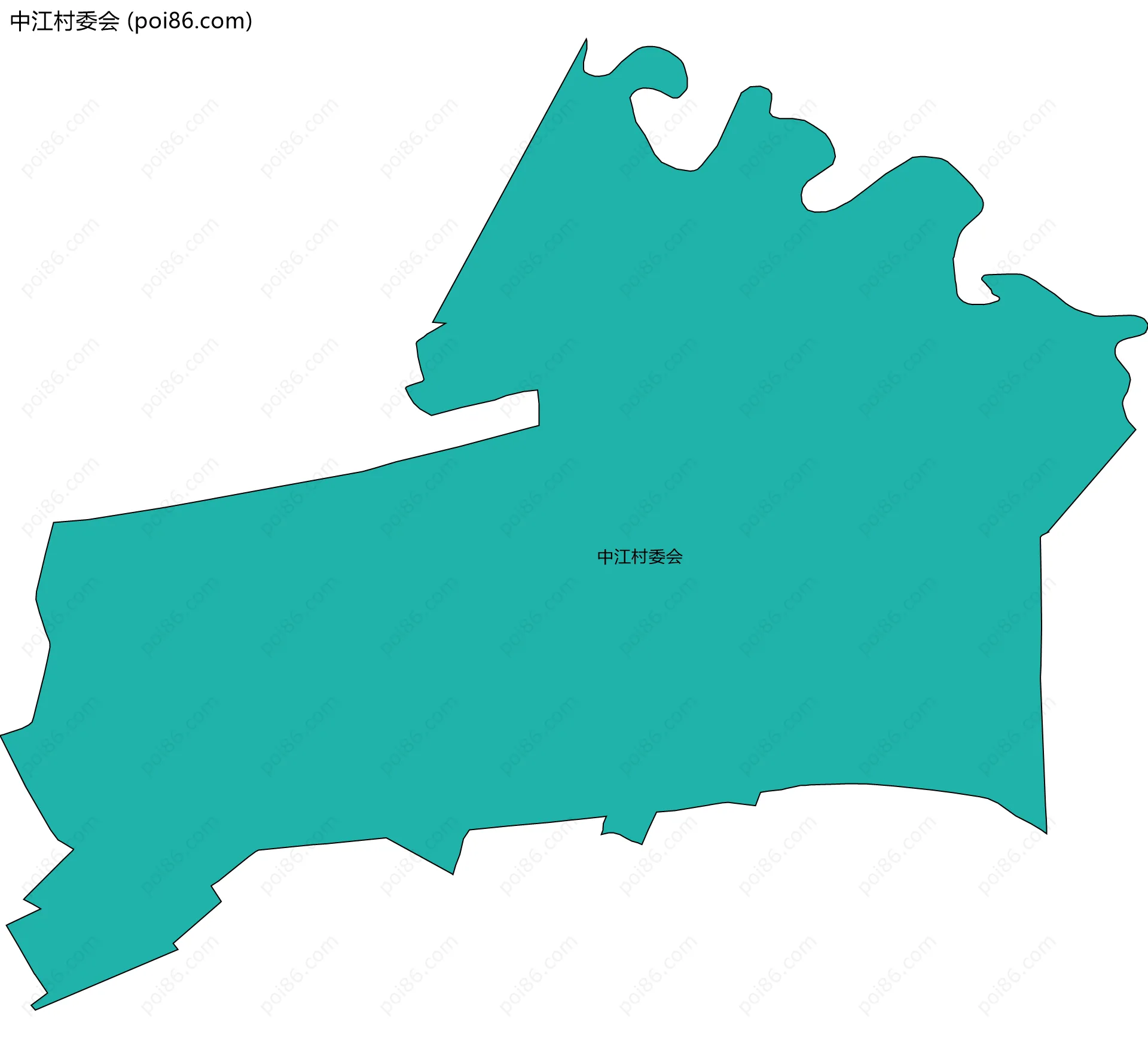 中江村委会边界地图