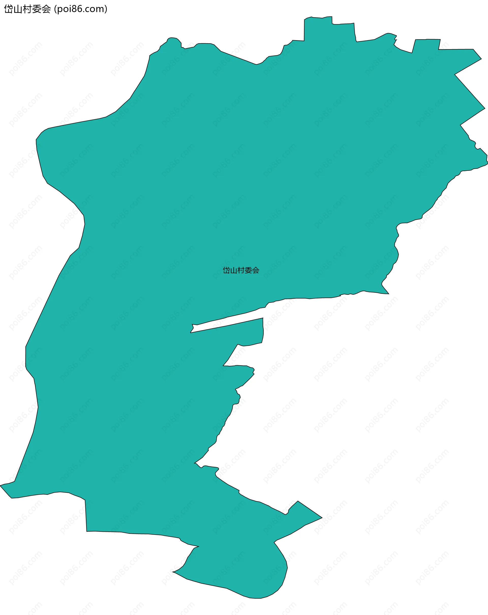 岱山村委会边界地图