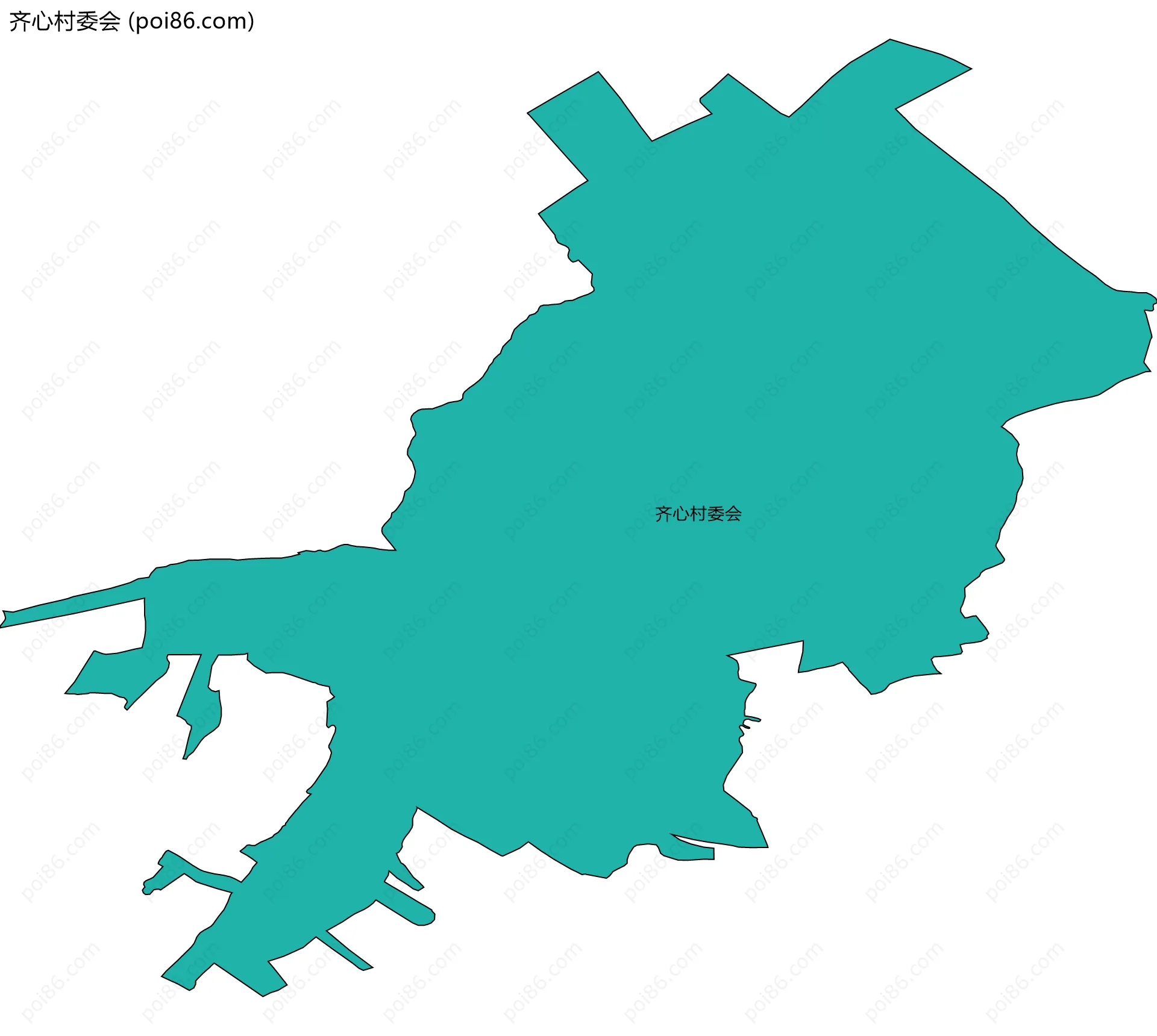 齐心村委会边界地图